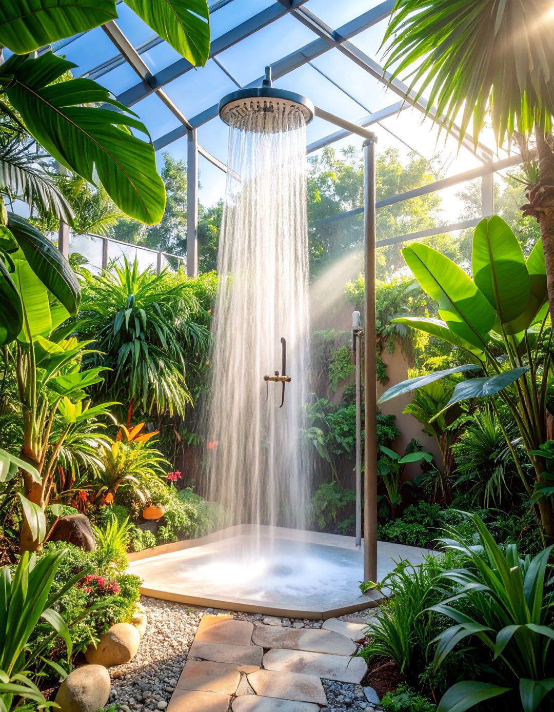 Greenhouse Garden Style Shower - 25 Outdoor Shower Ideas
