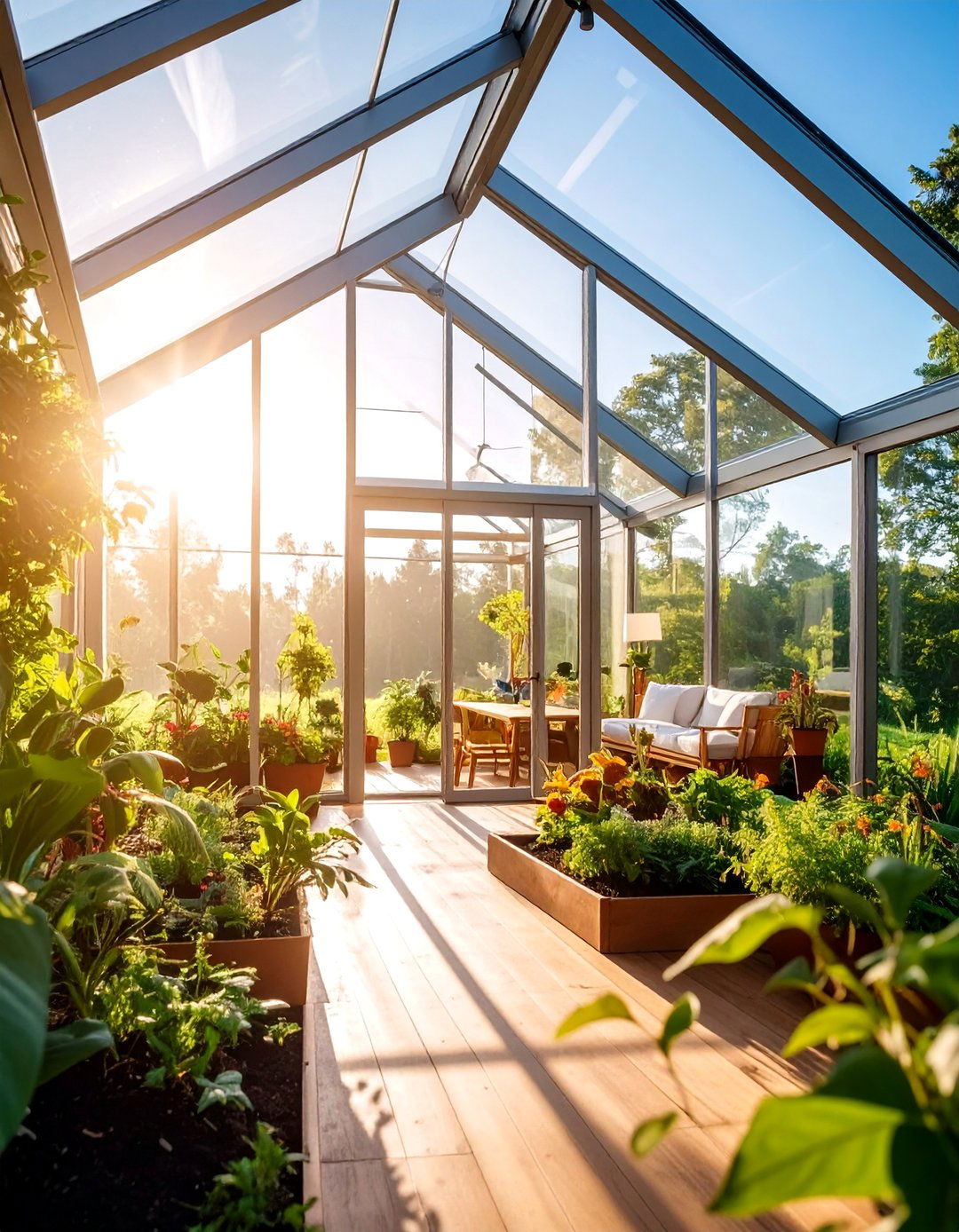 Greenhouse Guest Room with Garden Integration - 25 Guest House Ideas