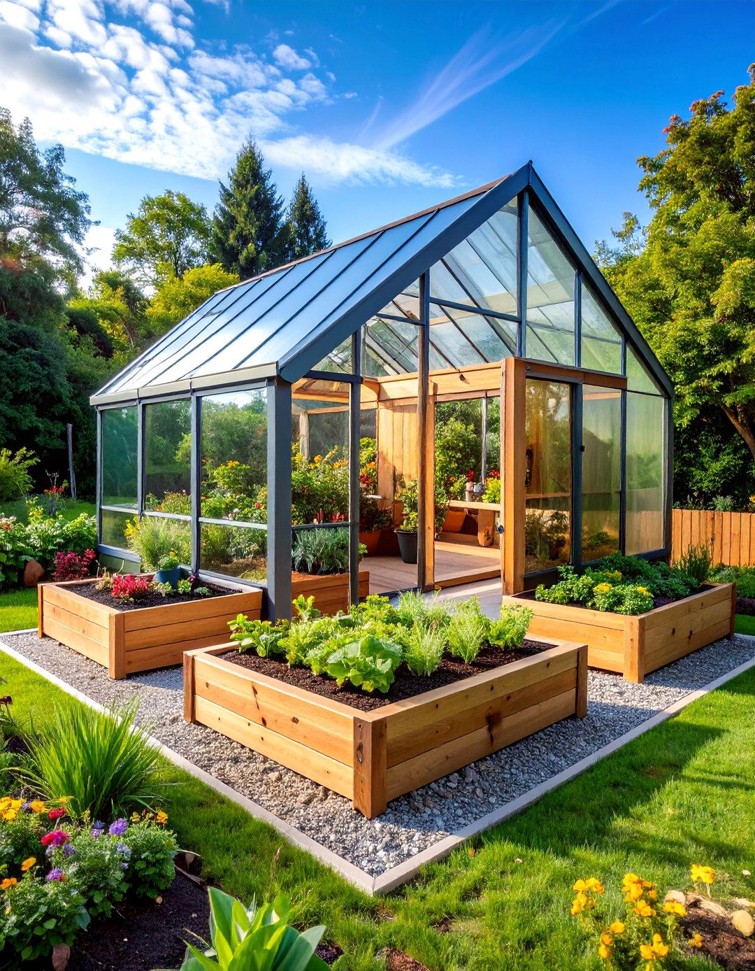 Greenhouse Integration Raised Garden Bed - 25 Raised Garden Bed Ideas