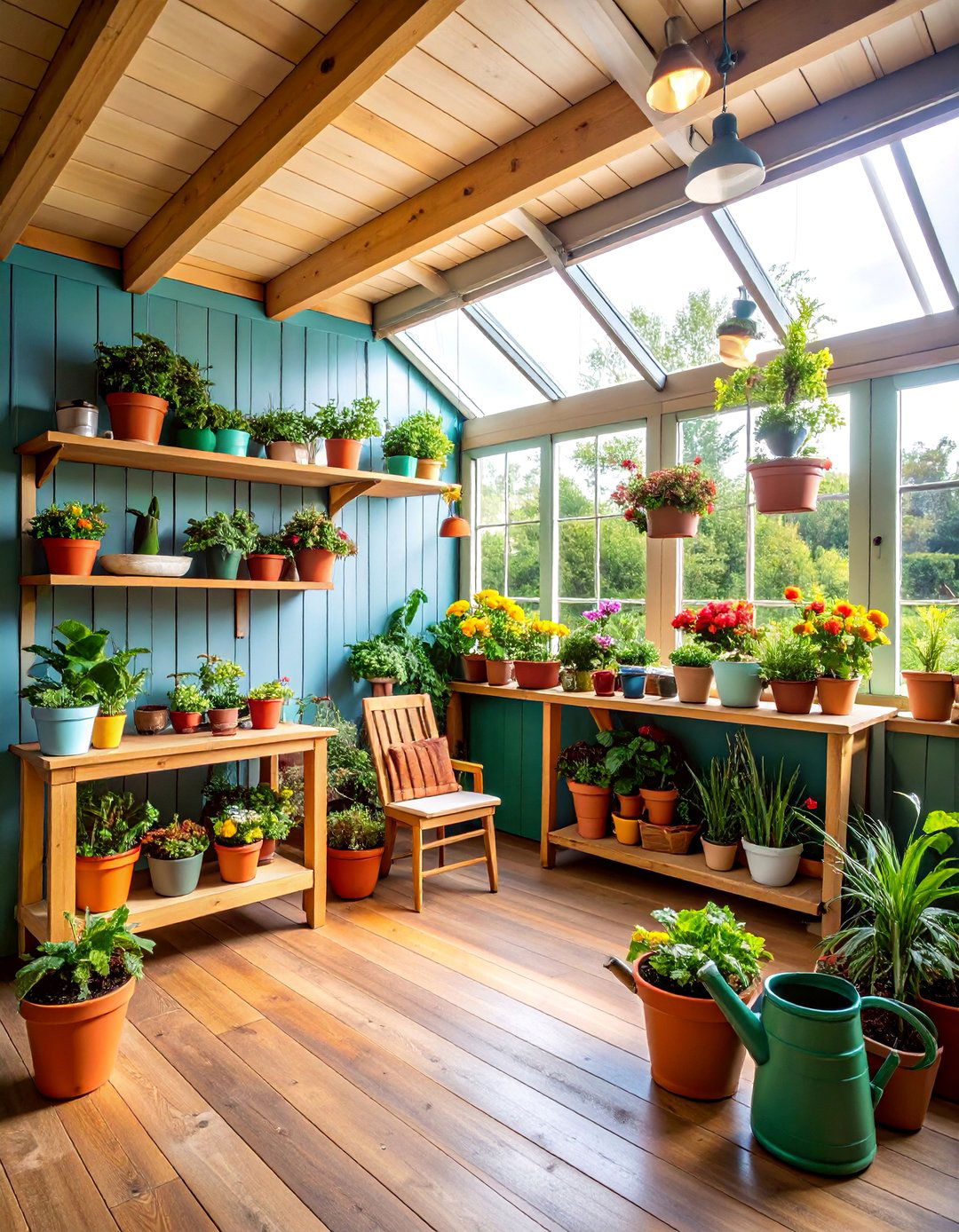 Greenhouse She Shed with Garden Integration - 25 She Shed Interior Ideas