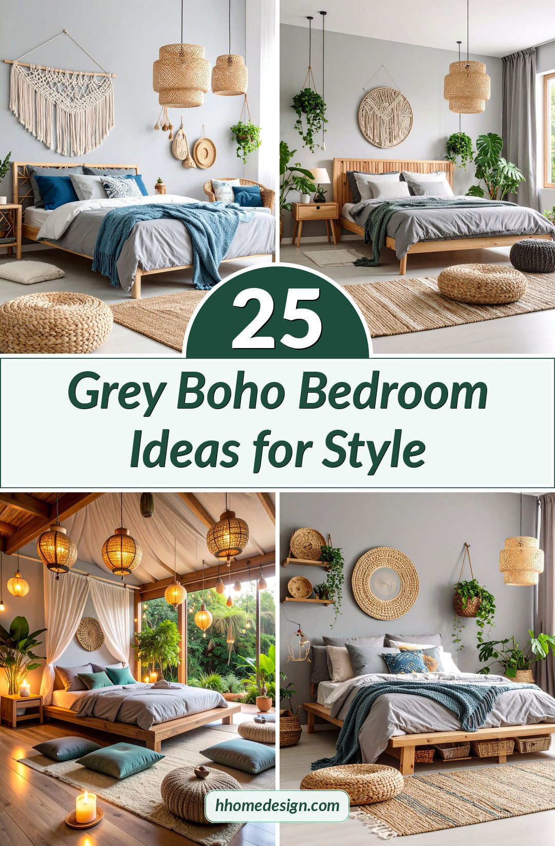 25 Grey Boho Bedroom Ideas for Style