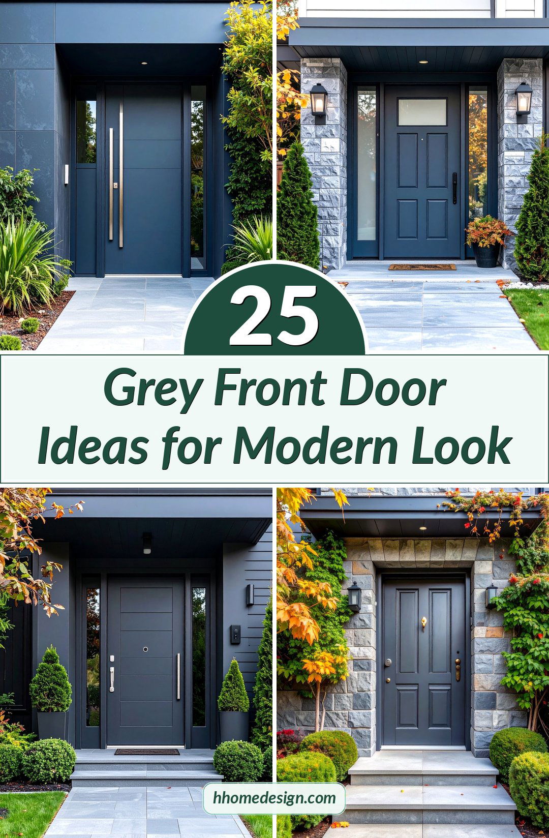 25 Grey Front Door Ideas for Modern Look