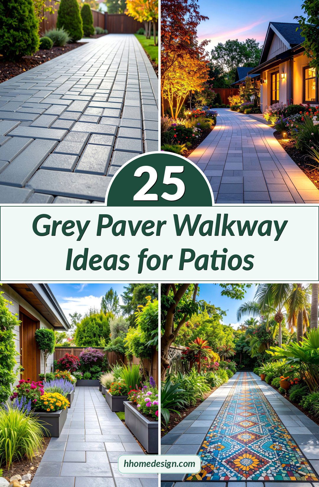 25 Grey Paver Walkway Ideas for Patios