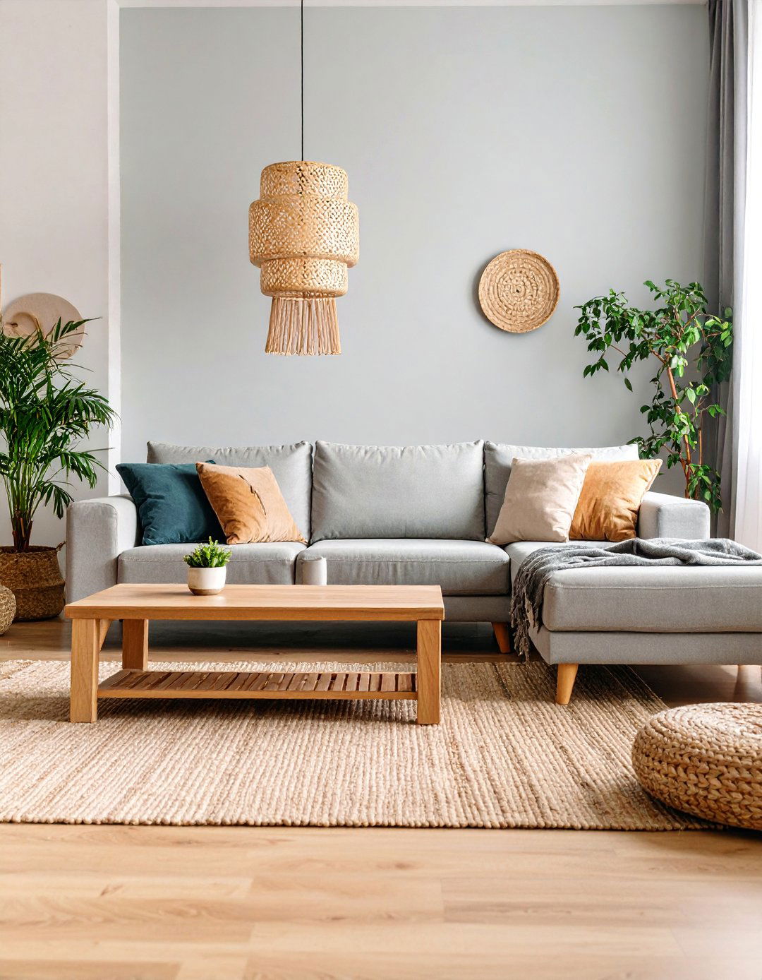 Grey Sectional with Zen Inspired Minimalism - 25 Grey Sectional Living Room Ideas