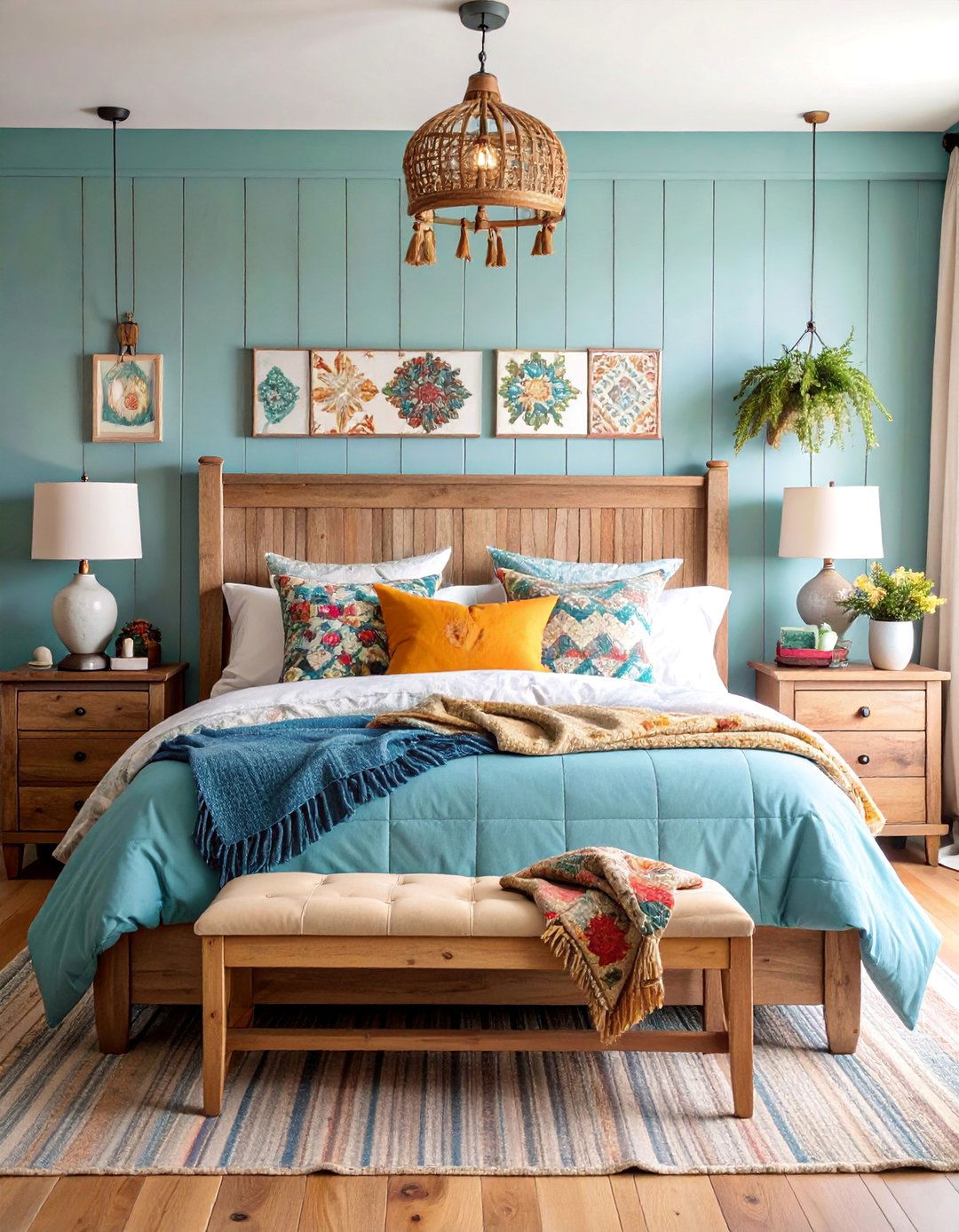 Grey Wooden Panel Headboard with Rustic Farmhouse Style - 25 Grey Headboard Bedroom Ideas