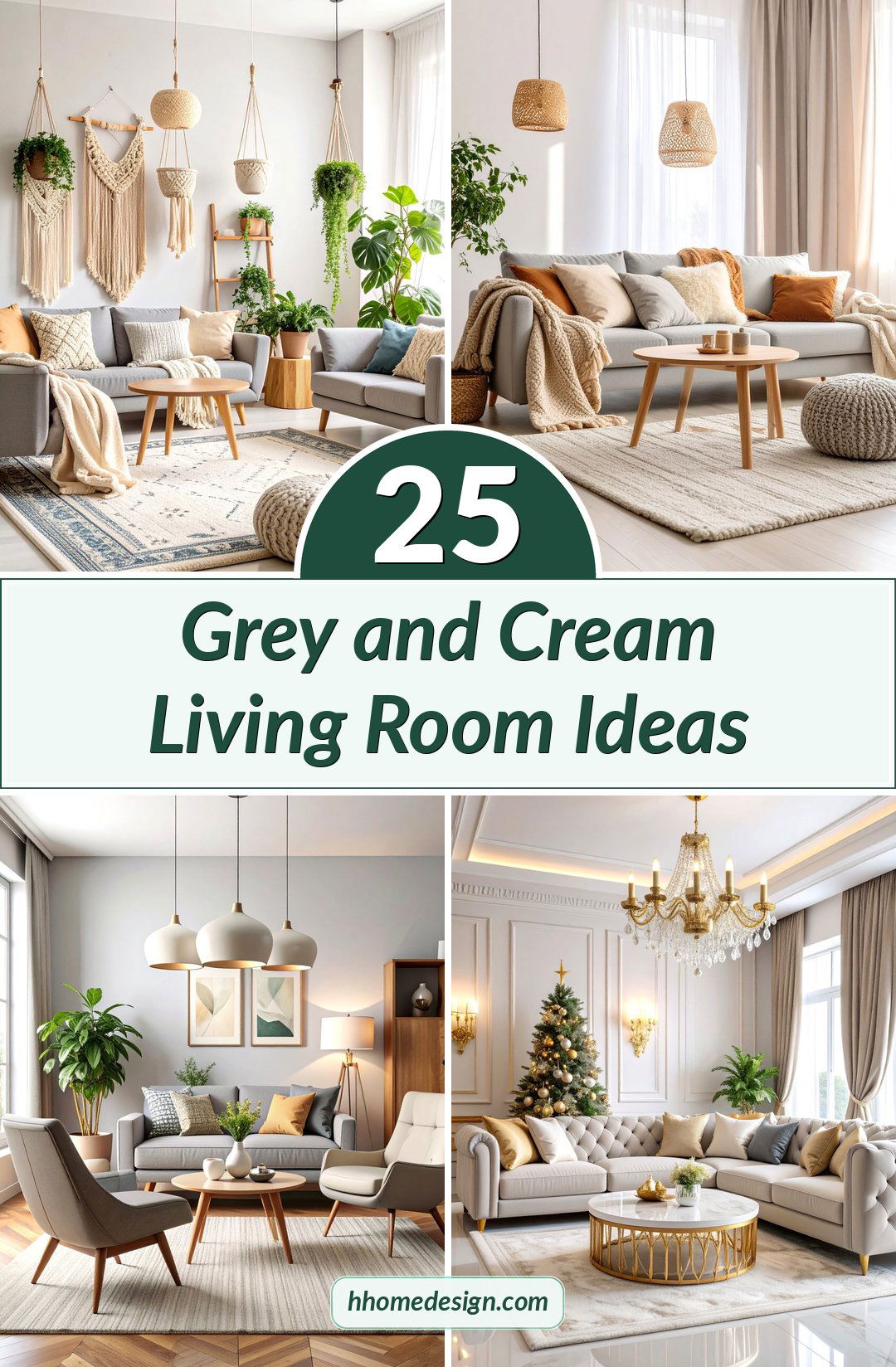 25 Grey and Cream Living Room Ideas