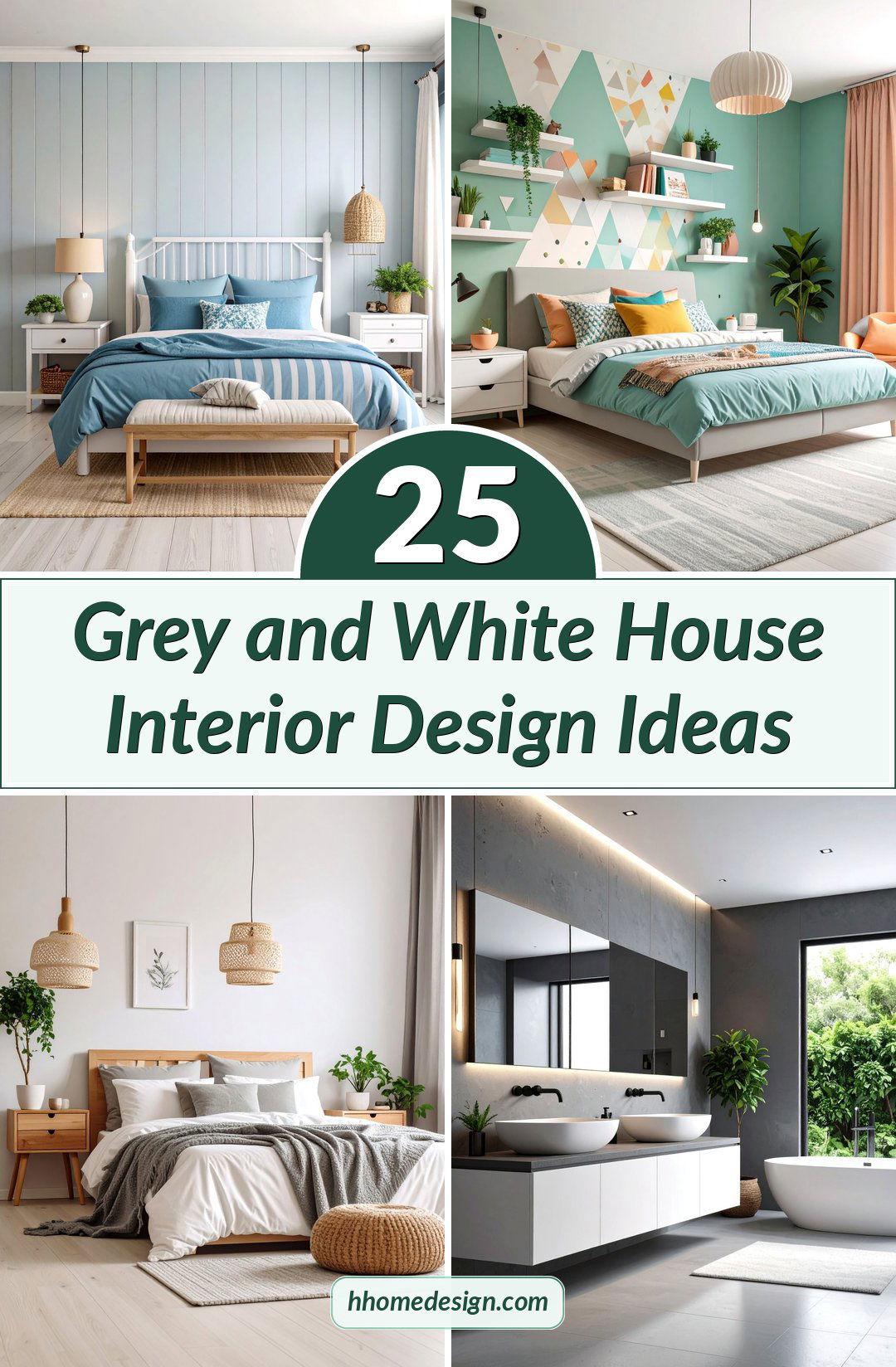 25 Grey and White House Interior Design Ideas