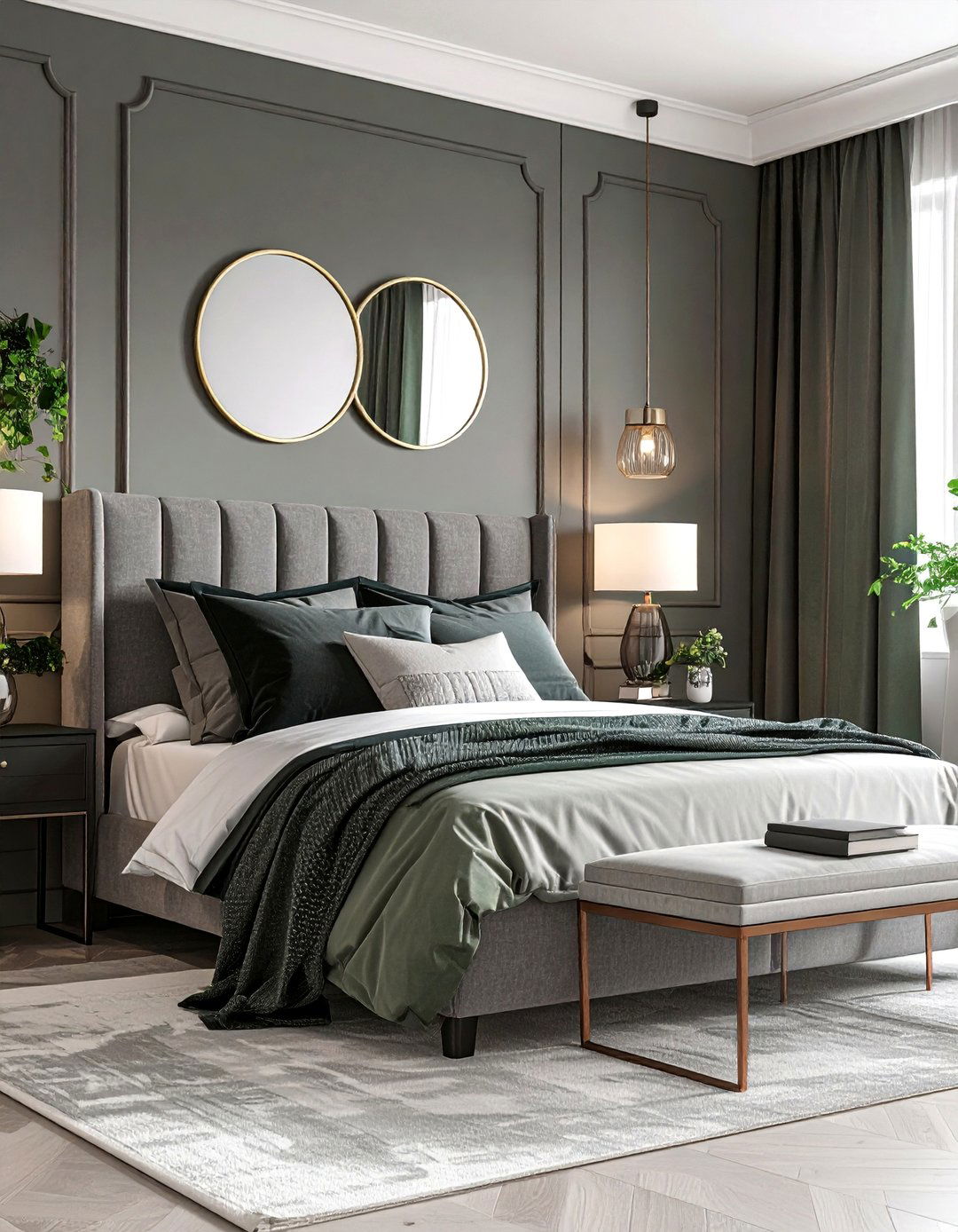 Grey and White Monochromatic Bedroom - 25 Neutral Bedroom Ideas