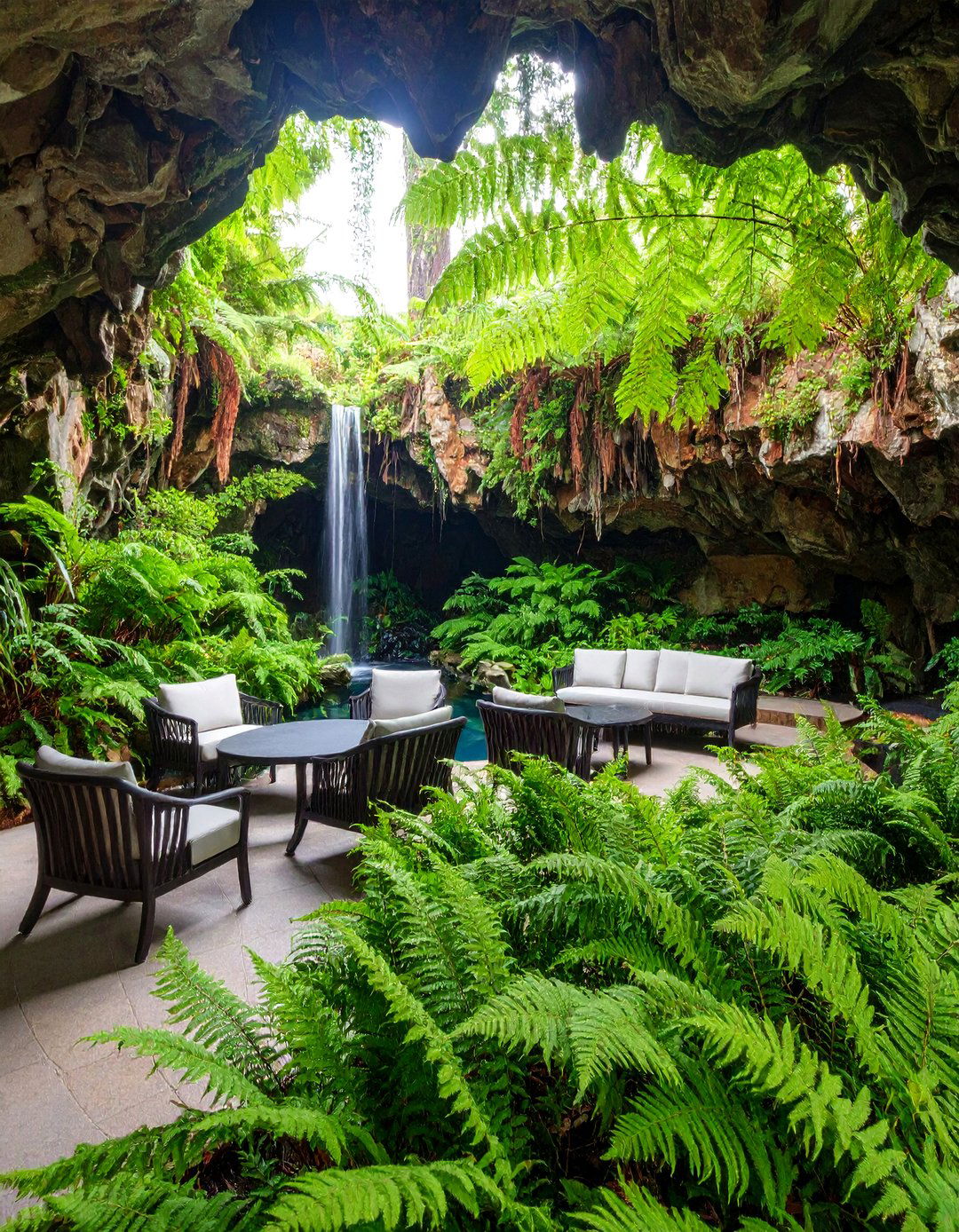 Grotto Garden with Natural Stone and Fern Collections - 25 Italian Garden Design Ideas