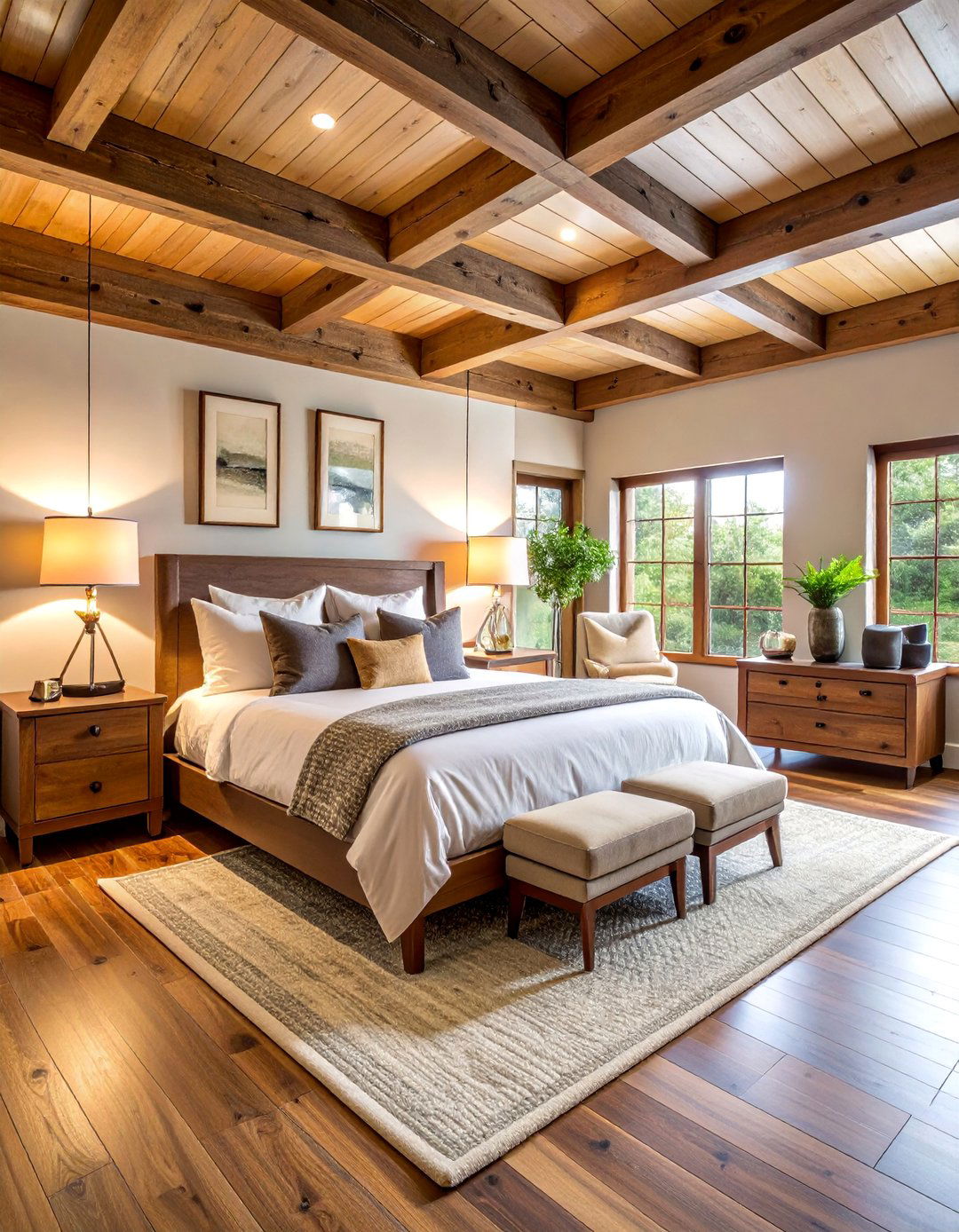Guest Retreat Basement Bedroom with Sitting Area - 25 Basement Bedroom Ideas