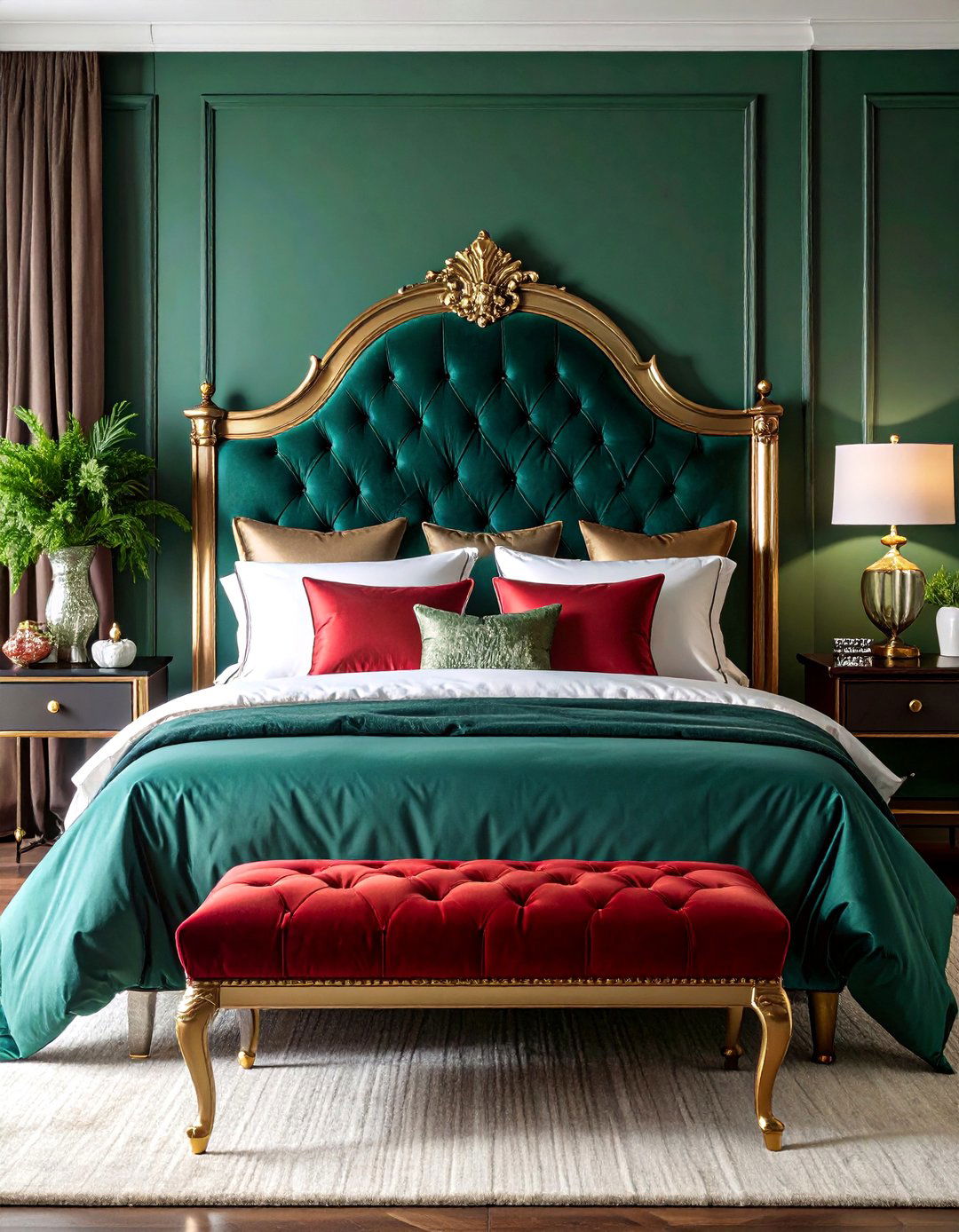 Guest Room with Velvet Upholstery and Luxurious Textures - 25 small guest room ideas