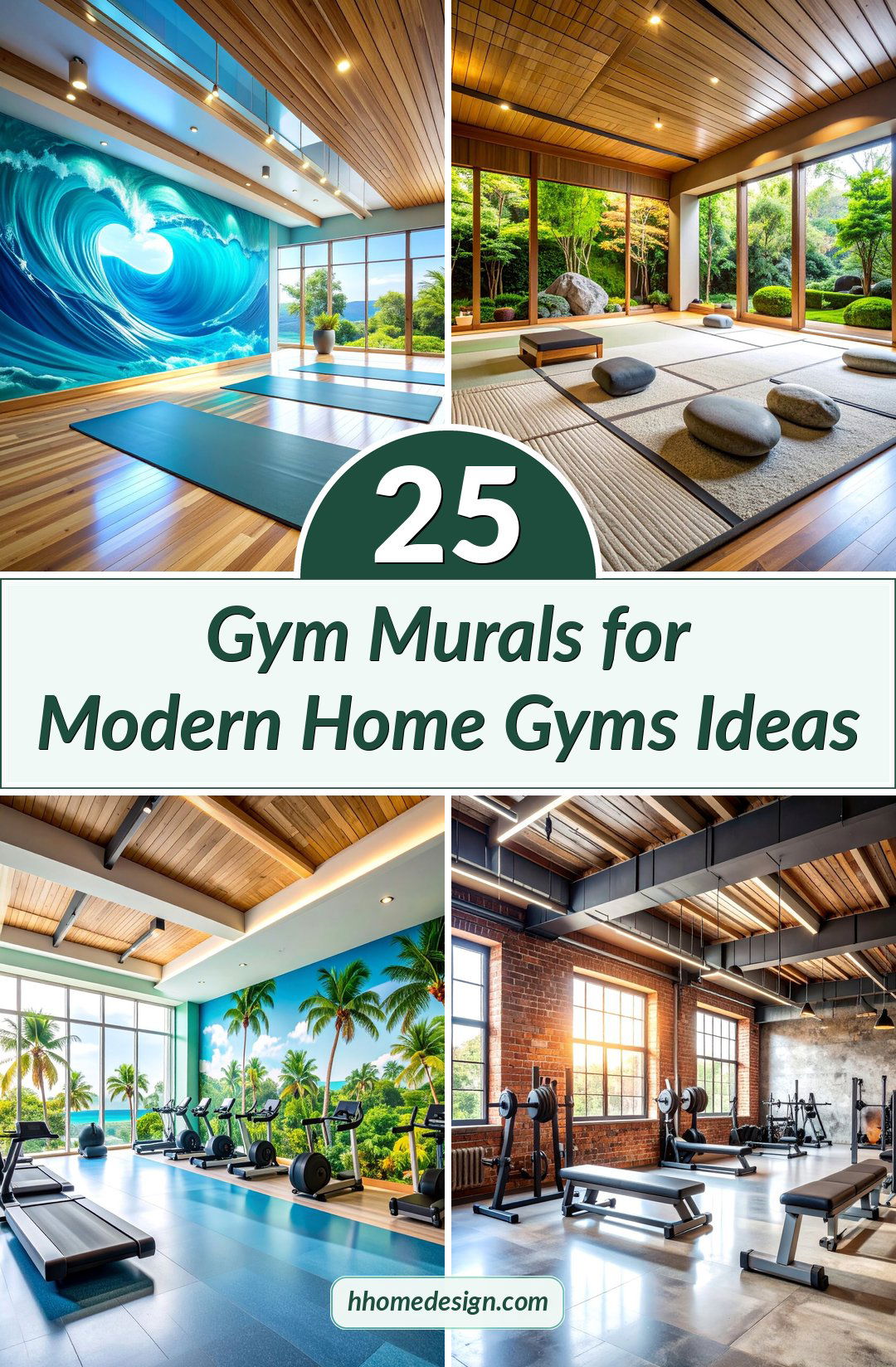 25 Gym Murals for Modern Home Gyms Ideas