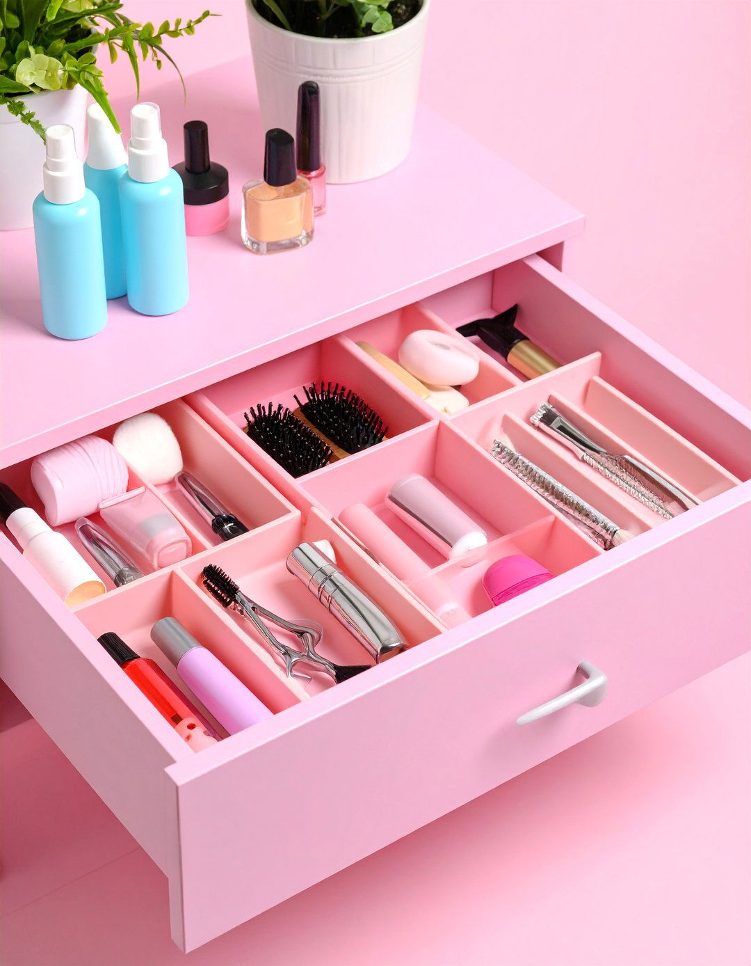 Hair Tool Charging Station with Heat Resistant Storage - 25 Bathroom Storage Ideas