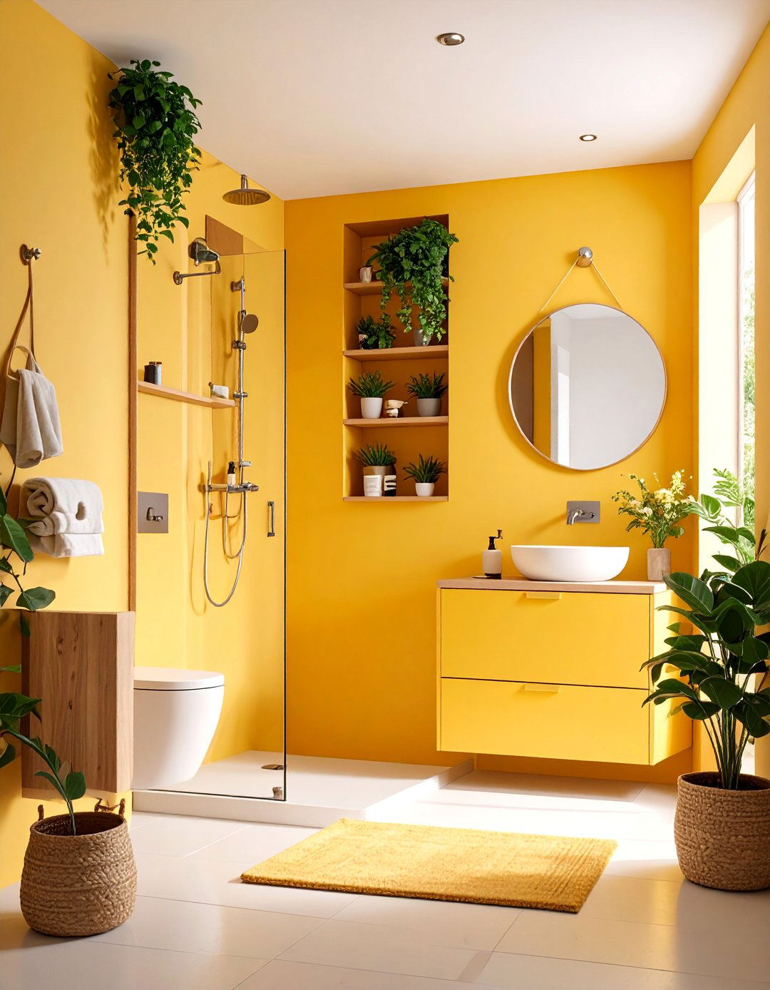 Half Wall Shower with Integrated Storage Solutions - 25 Half-wall Shower Ideas