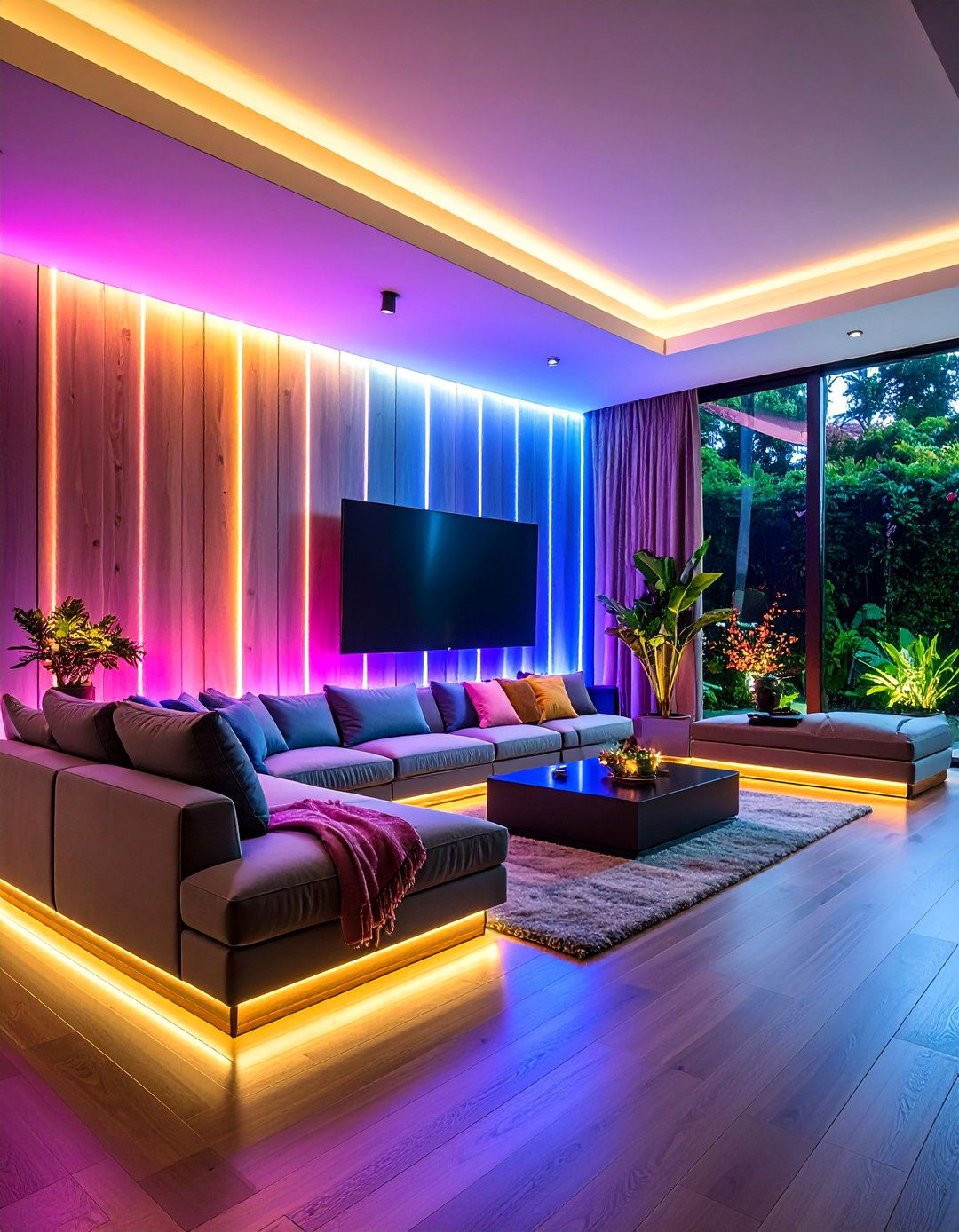 Half Wall with Built in Lighting - 25 Half Wall Ideas