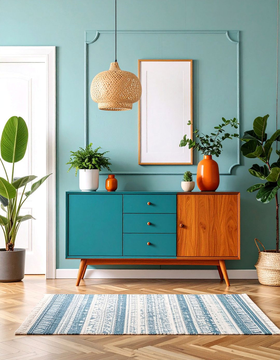 Hallway Sideboard Storage with Display Surface - 25 Hallway Storage Ideas