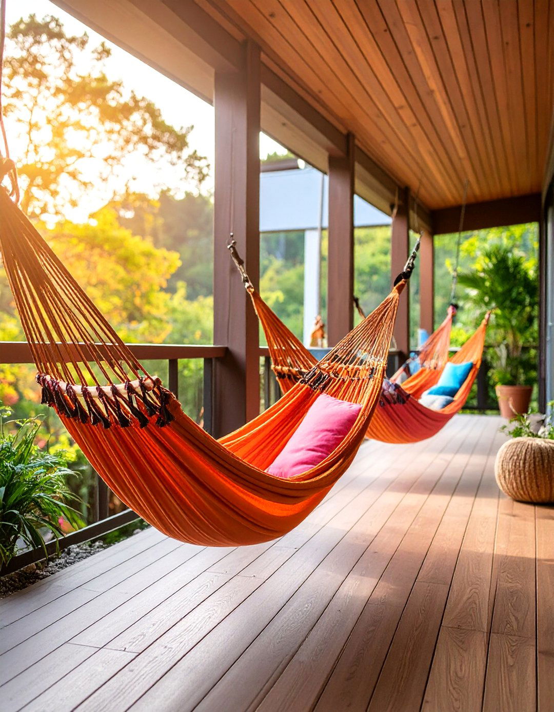Hammock Lounge Zone - 25 Deck Seating Ideas
