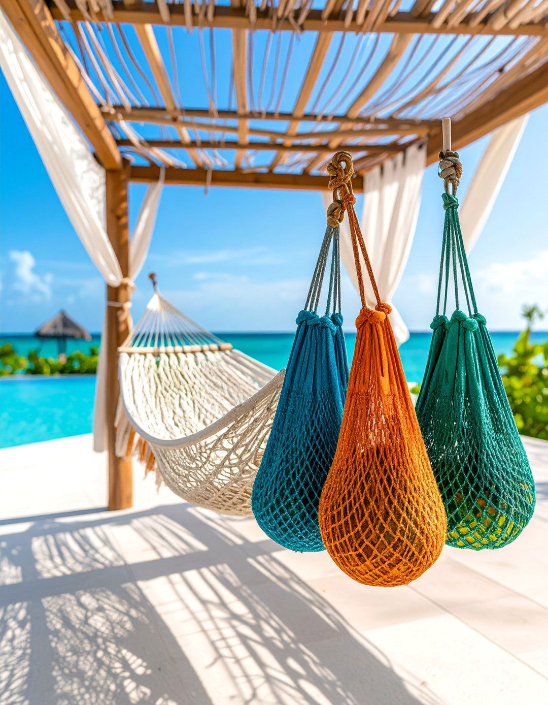 Hammock Rack and Canopy Bag System - 25 Pool Storage Ideas