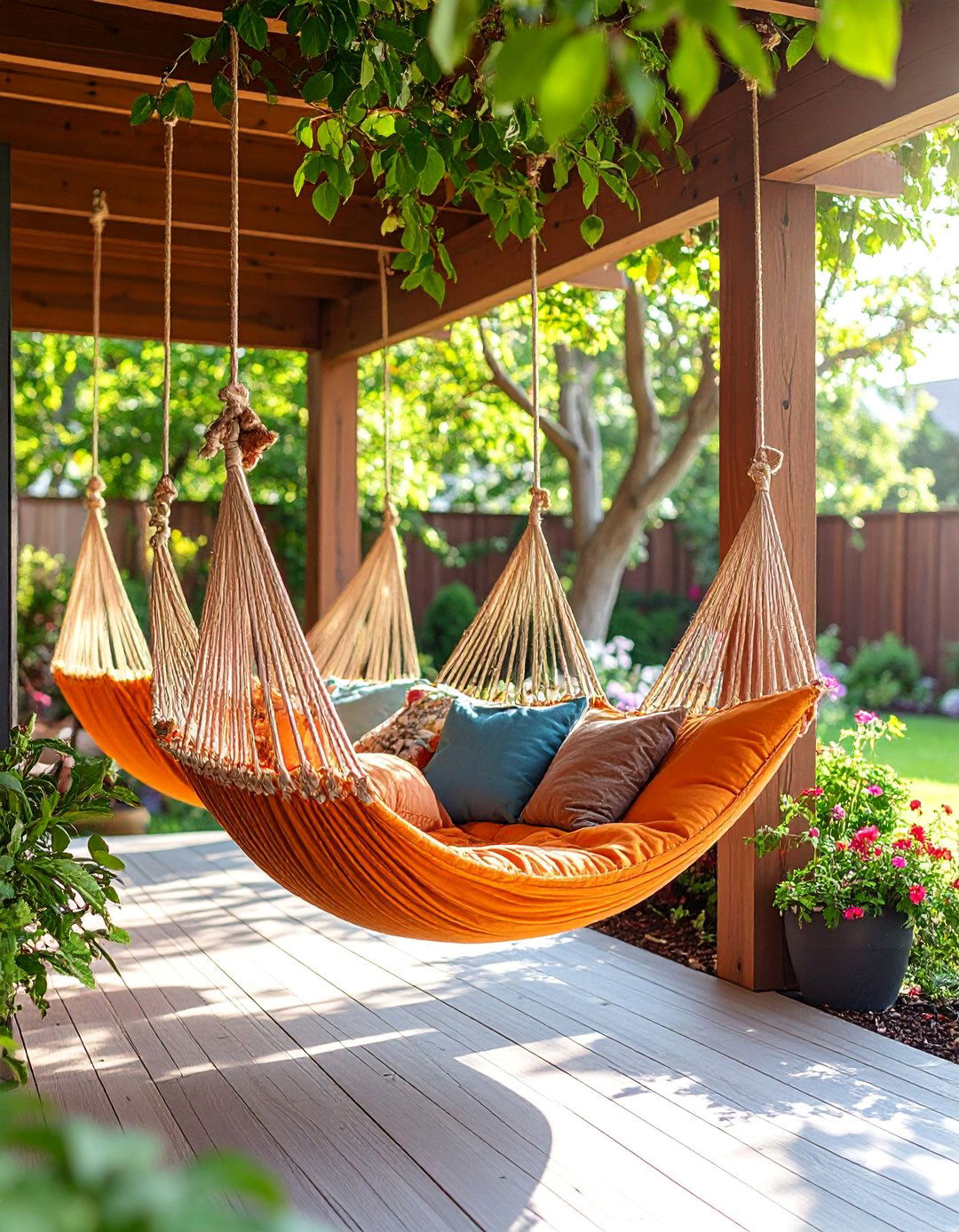 Hammock Style Relaxation Cat Tree - 25 Outdoor Cat Tree Ideas