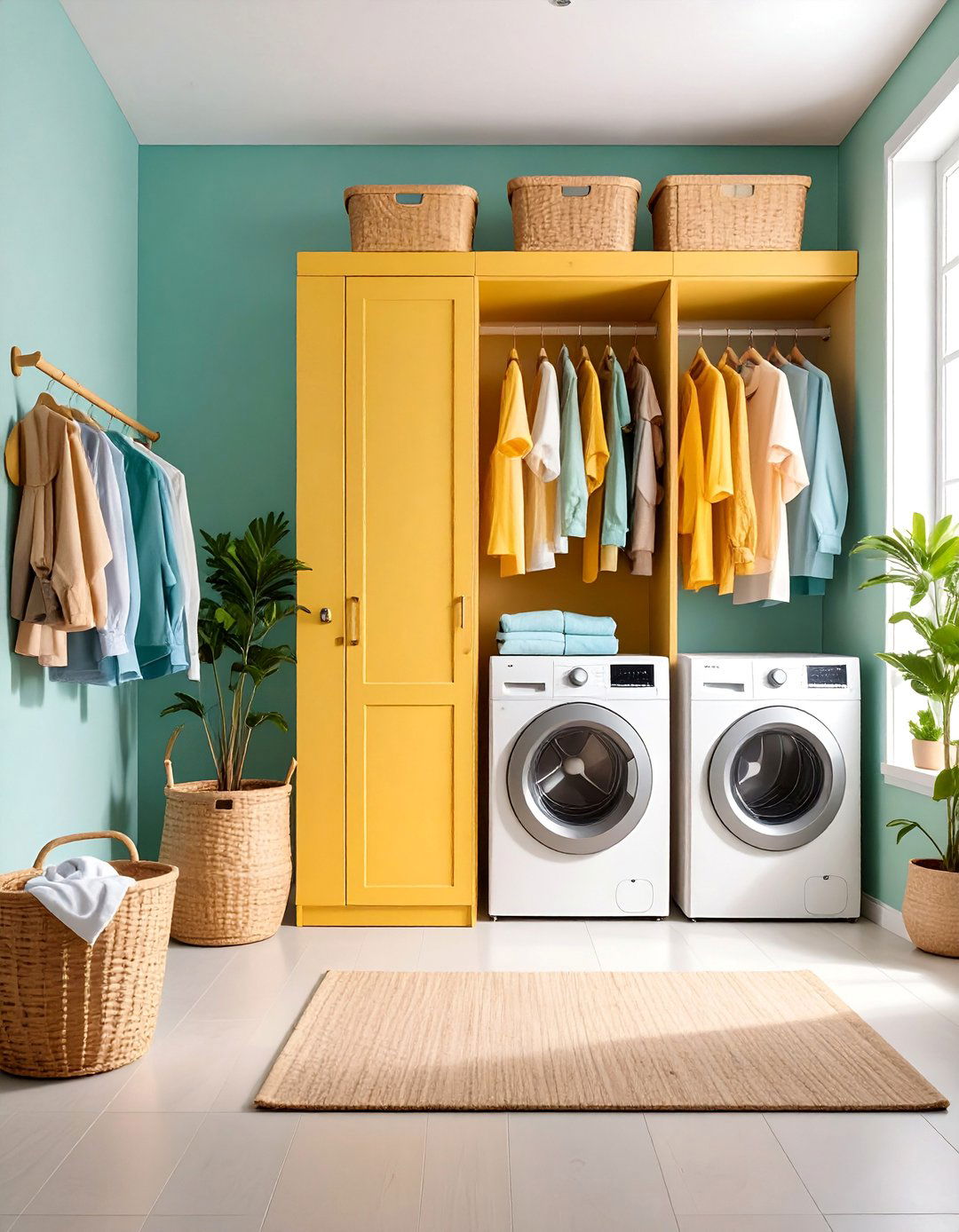 Hamper Door with Laundry Room Concealment - 25 Hidden Door Ideas