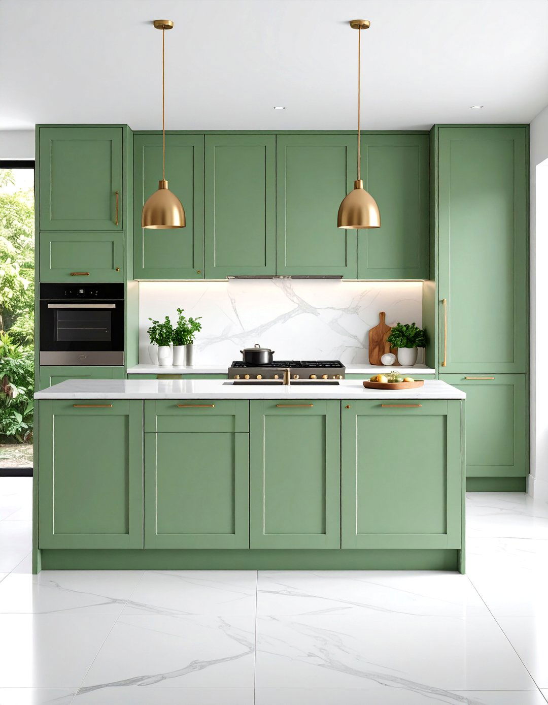Handleless Flat Panel Kitchen Doors with Matte Finishes - 25 Kitchen Door Design Ideas