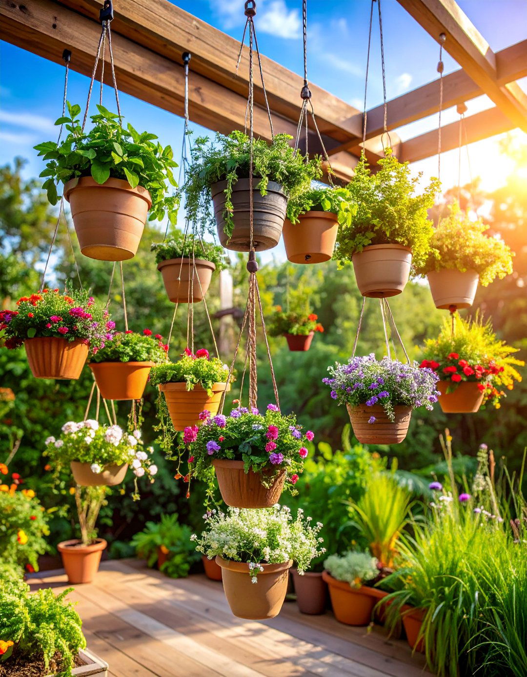 Hanging Basket Herb Garden Collection - 25 Herb Garden Ideas