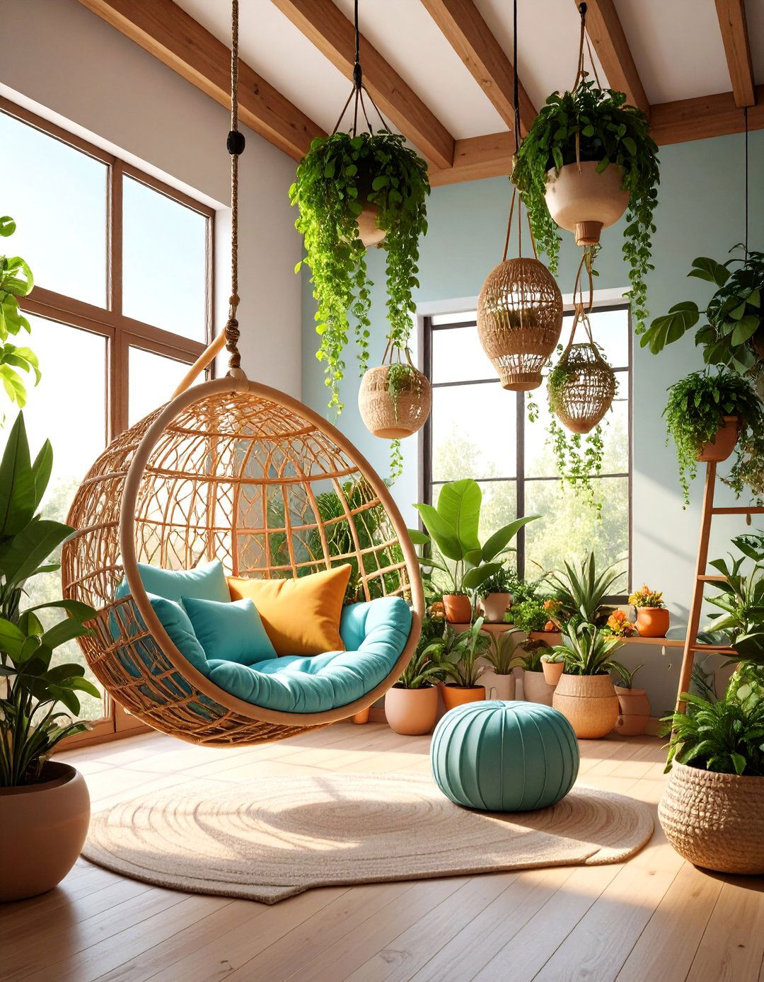 Hanging Basket Plant Room Loft - 25 Plant Room Ideas