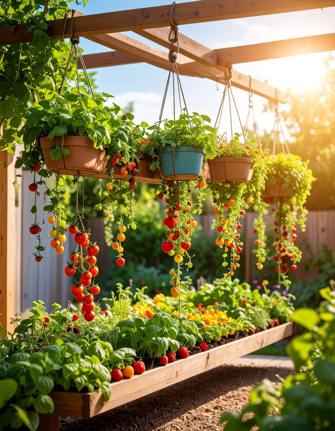 Hanging Basket Vegetable Garden - 25 Vegetable Garden Ideas