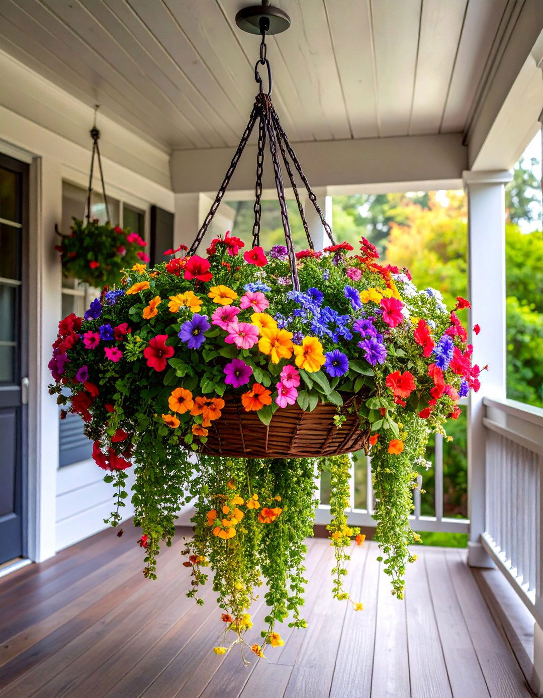 Hanging Basket Waterfall Arrangement - 25 Potted Plant Arrangement Ideas