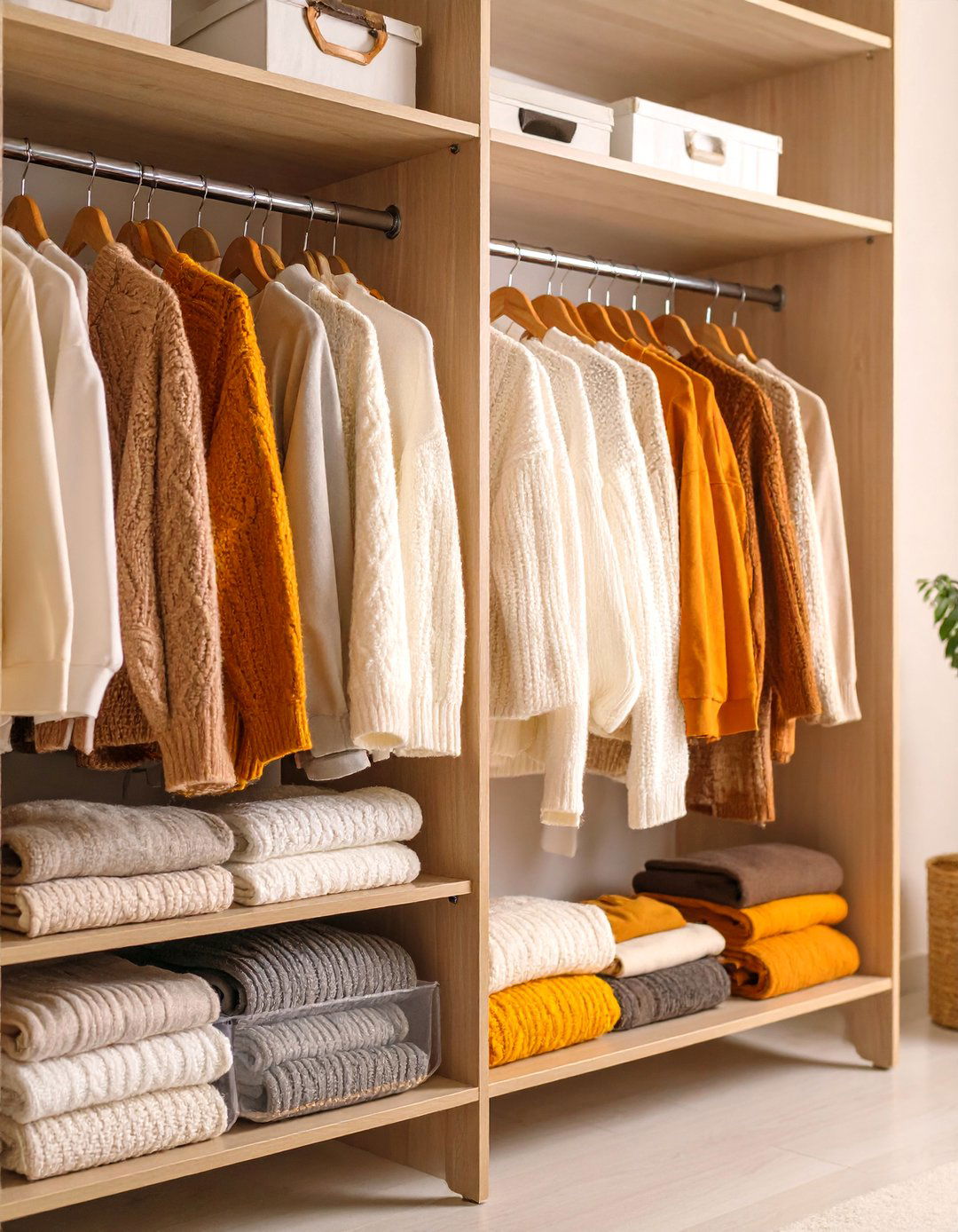 Hanging Closet Organizer with Multiple Compartments - 25 sweater storage ideas