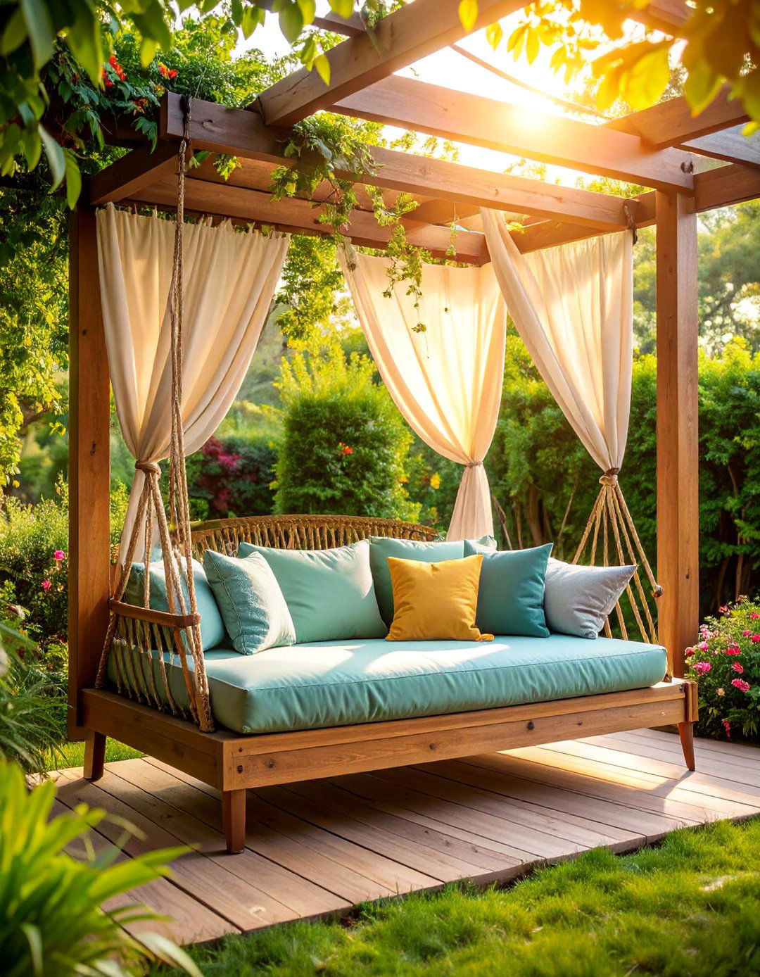 Hanging Daybed Sanctuary - 25 Outdoor Furniture Ideas
