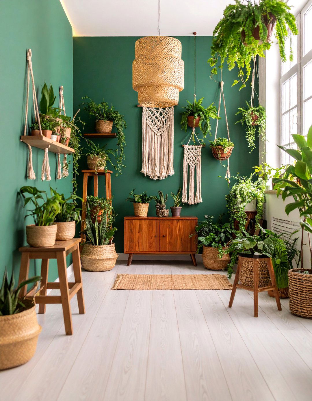 Hanging Garden Boho Hallway Paradise - 25 Boho Hallway Ideas