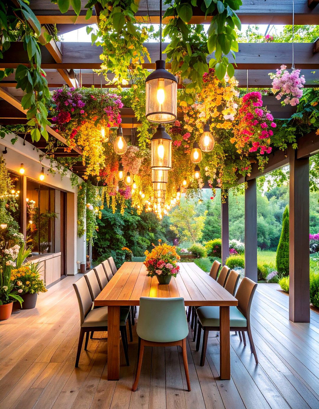 Hanging Garden Chandelier System - 25 Vertical Pallet Garden Ideas