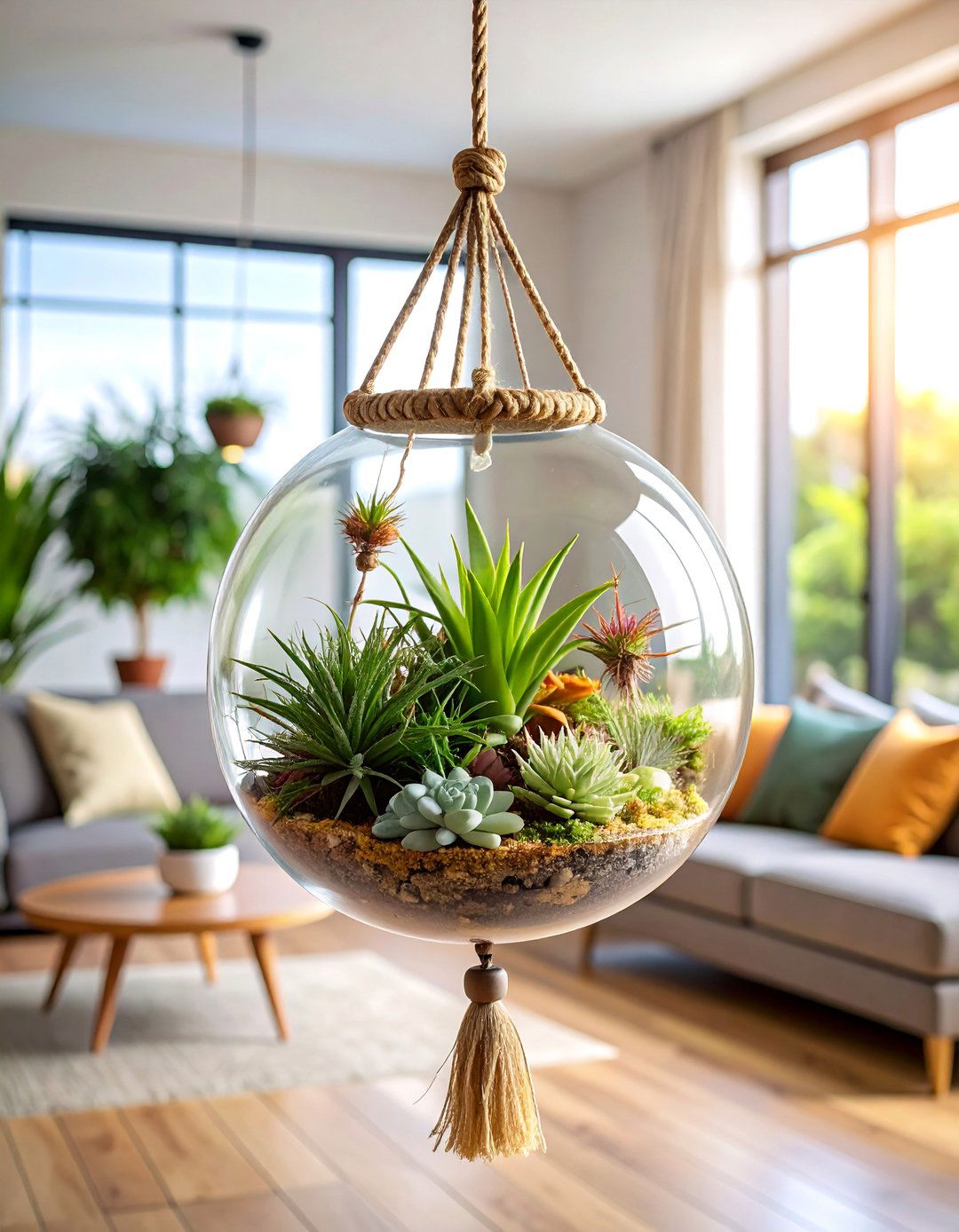 Hanging Globe Air Plant Terrarium - 25 Terrarium Ideas