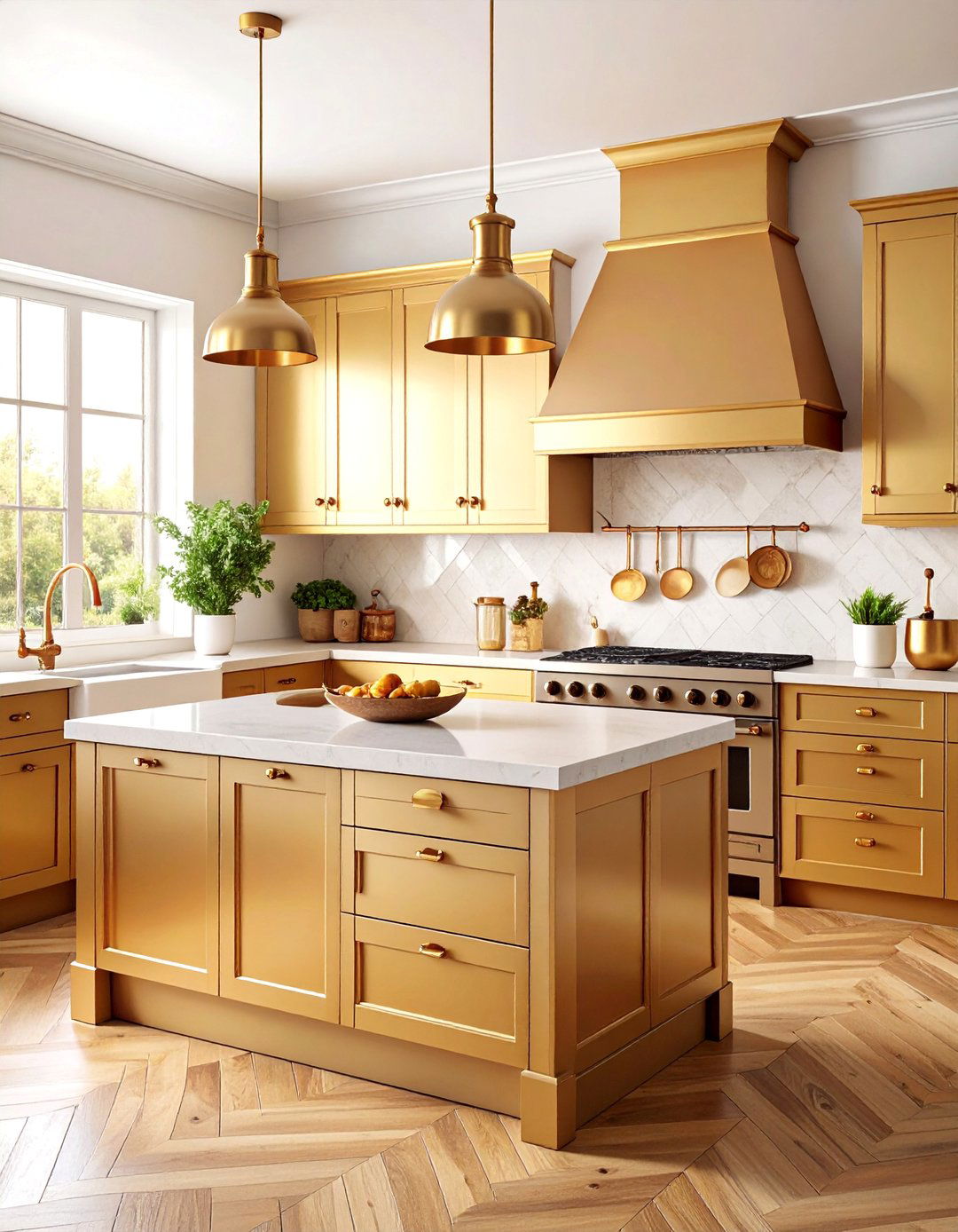 Harvest Gold Farmhouse Retro Kitchen - 25 Retro Kitchen Ideas