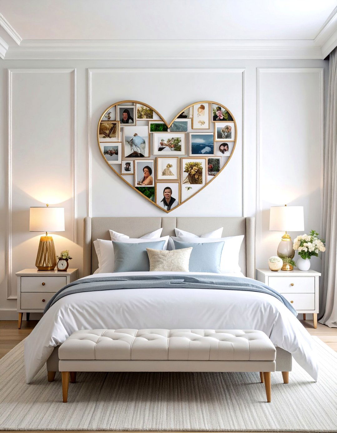 Heart Shaped Photo Memory Collage - 25 Wall Collage Ideas
