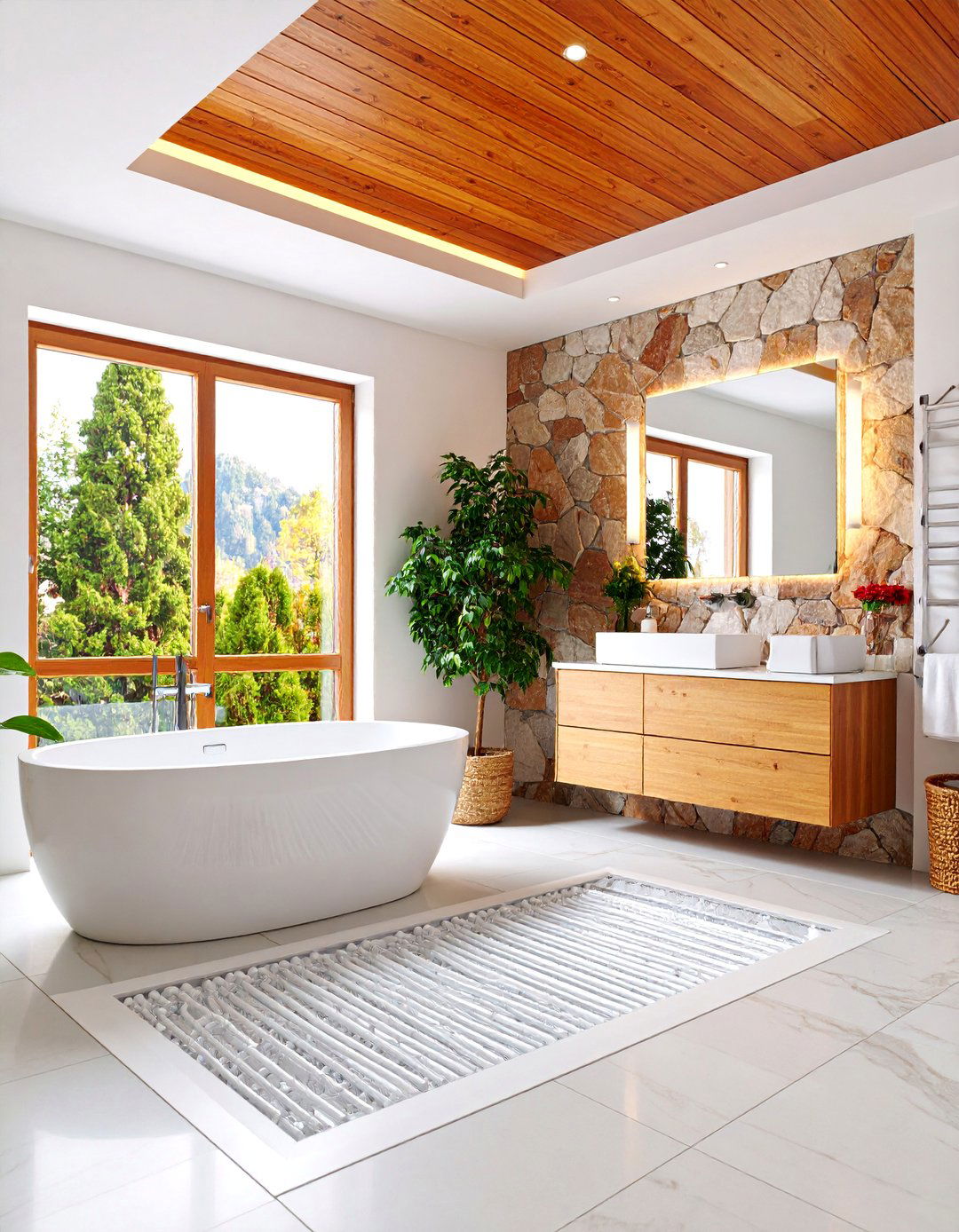 Heated Floor Wet Room with Luxury Comfort Features - 25 Wet Room Ideas