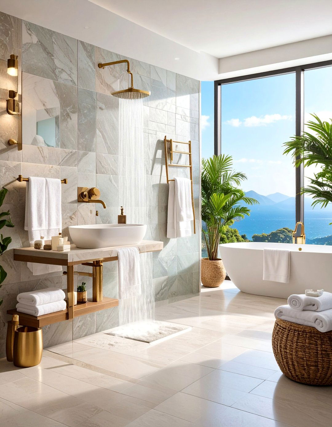 Heated Towel Rack Luxury Spa Design - 25 Luxury Shower Ideas