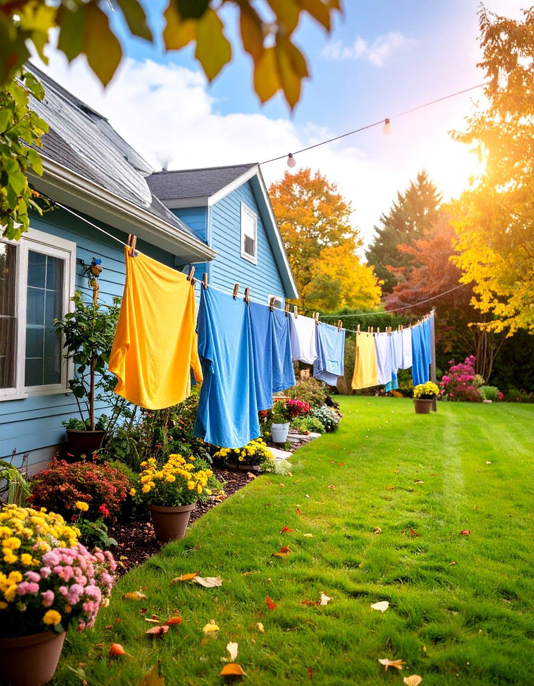 Heavy Duty Pulley Clothesline System - 25 Outdoor Clothesline Ideas