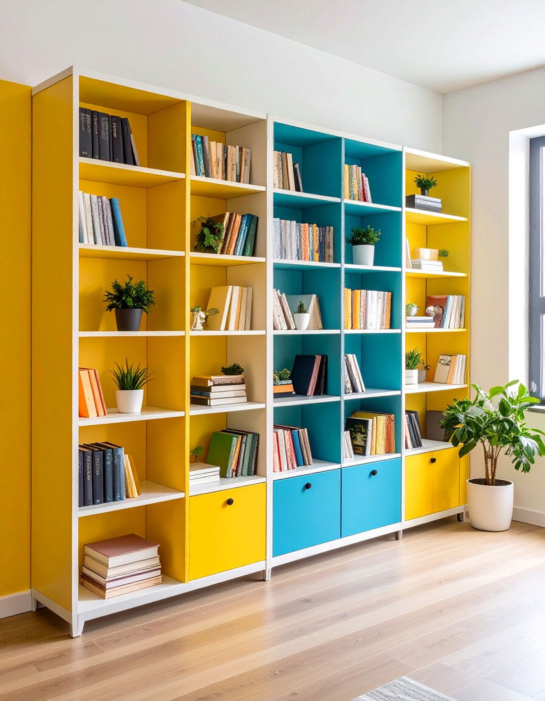 Height and Size Arrangement Strategy - 25 Bookshelf Organization Ideas