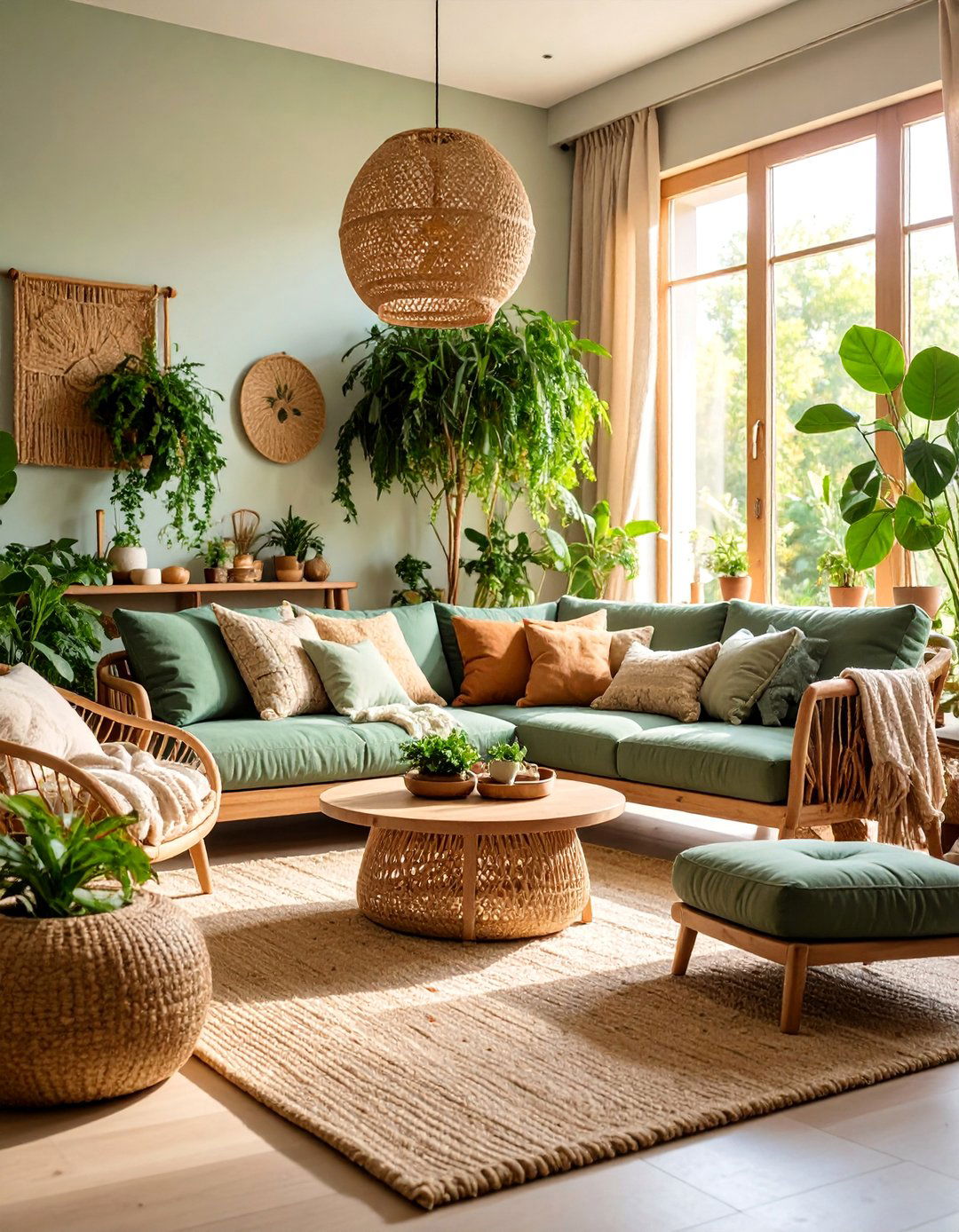 Hemp and Natural Fiber Furniture Living Room - 25 Natural Living Room Ideas
