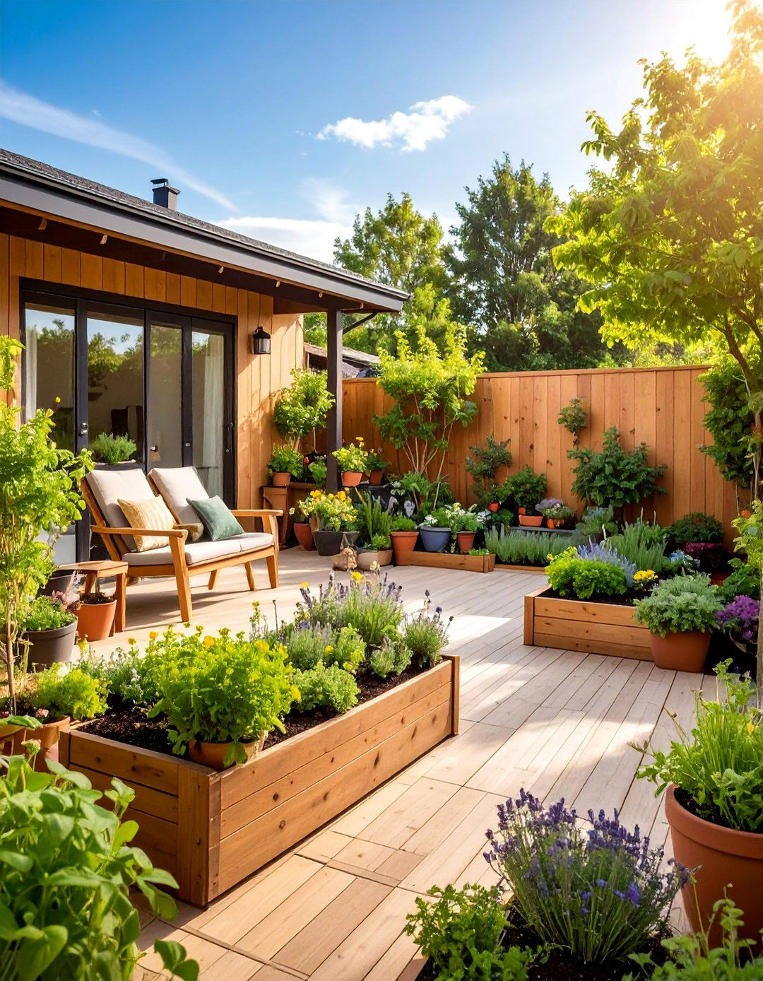 Herb Garden Kitchen Patio - 25 Backyard Patio Ideas
