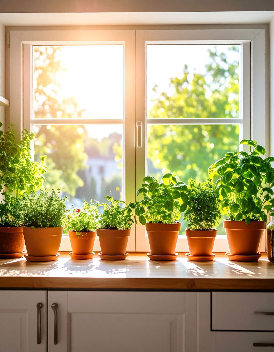 Herb Garden Window Kitchen Design - 25 Small Kitchen Ideas on a Budget