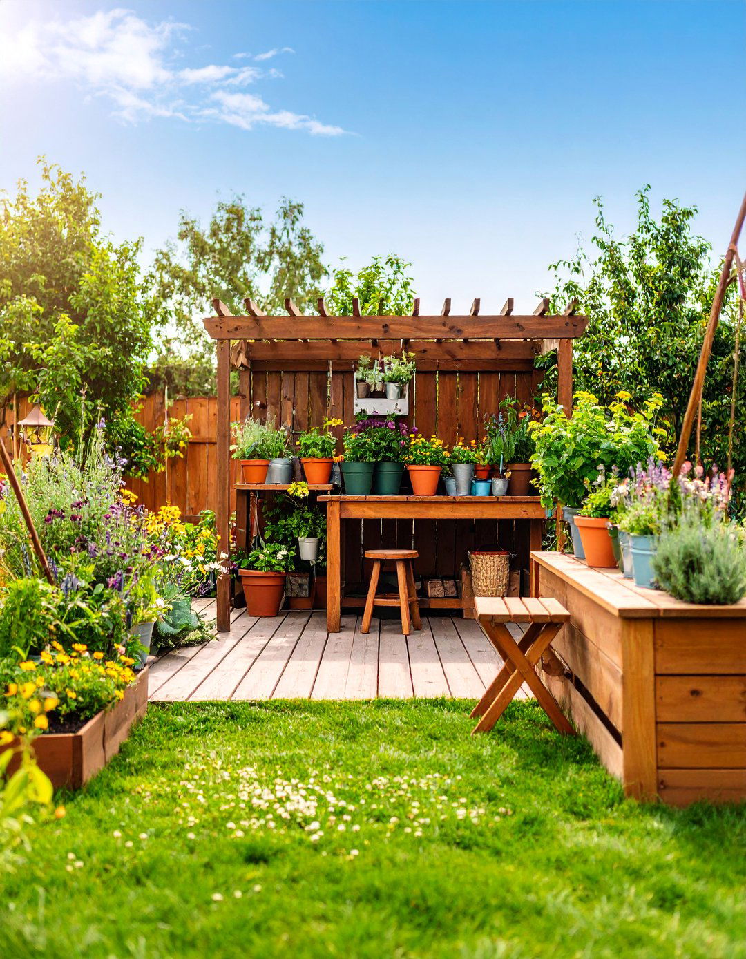 Herb Garden Work Nook - 25 Garden Nook Ideas