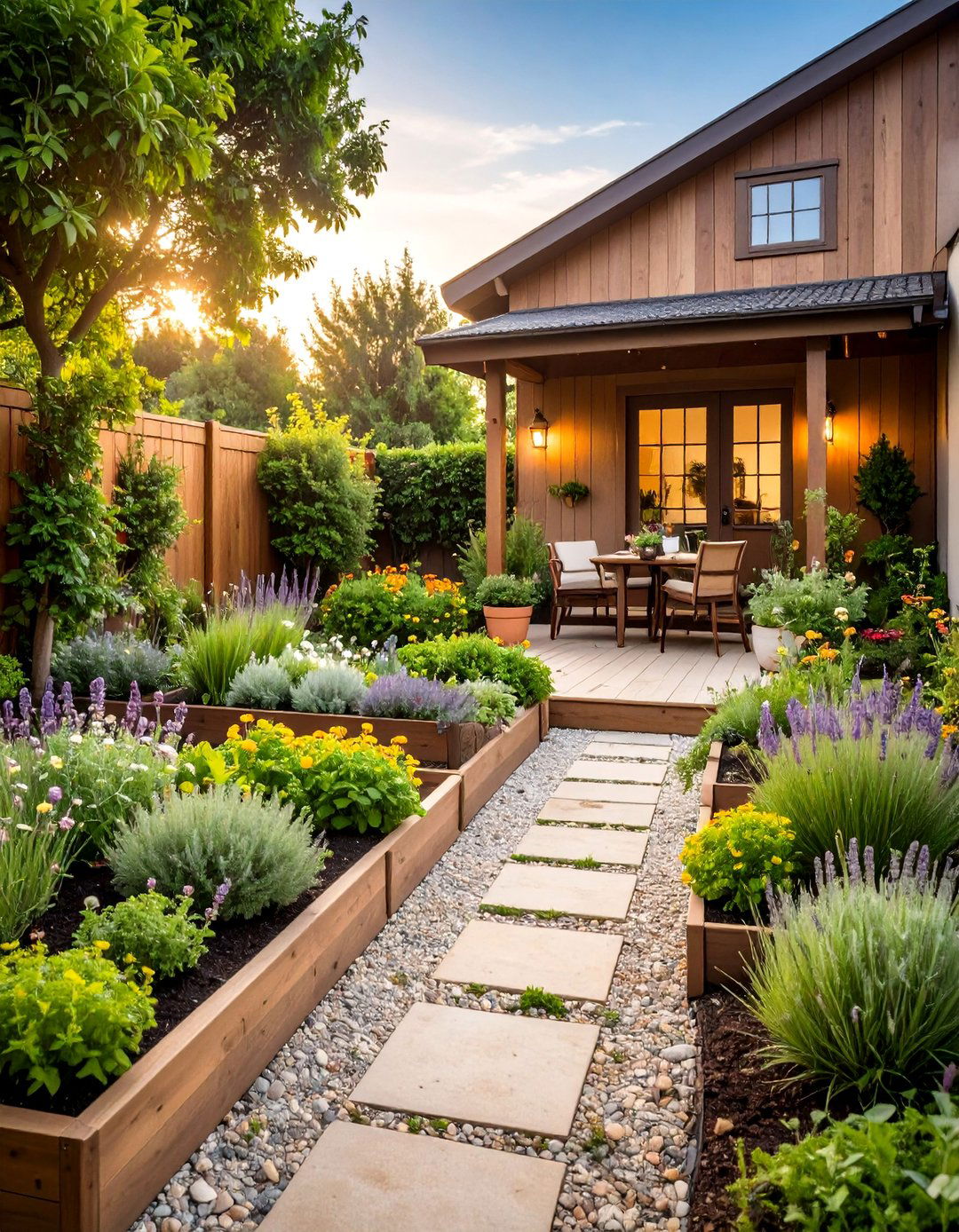 Herb Garden with Culinary Plants and Kitchen Access - 25 Beautiful Gardens