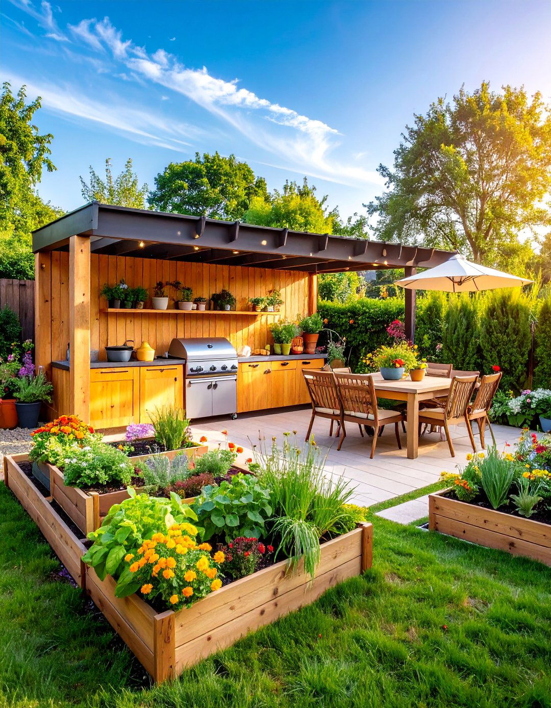Herb and Culinary Garden Kitchen - 25 Small Patio Ideas