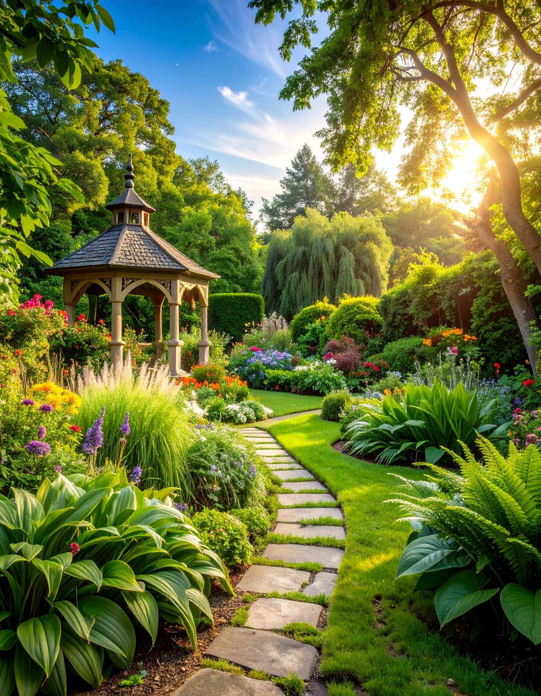 Heritage Shade Garden with Heirloom Plant Varieties - 25 Shade Garden Design Ideas