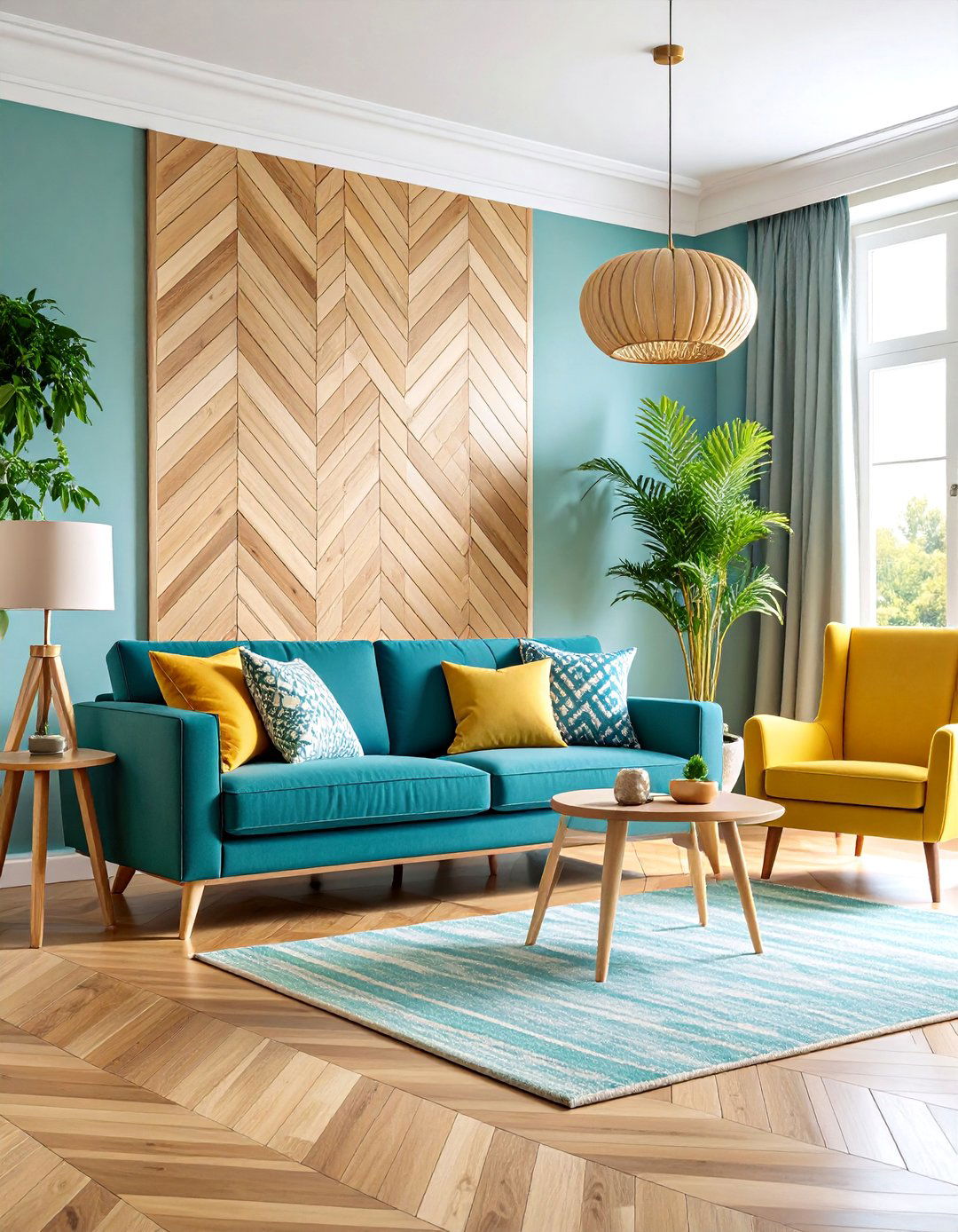 Herringbone Wood Pattern - 25 Tv Accent Wall Ideas