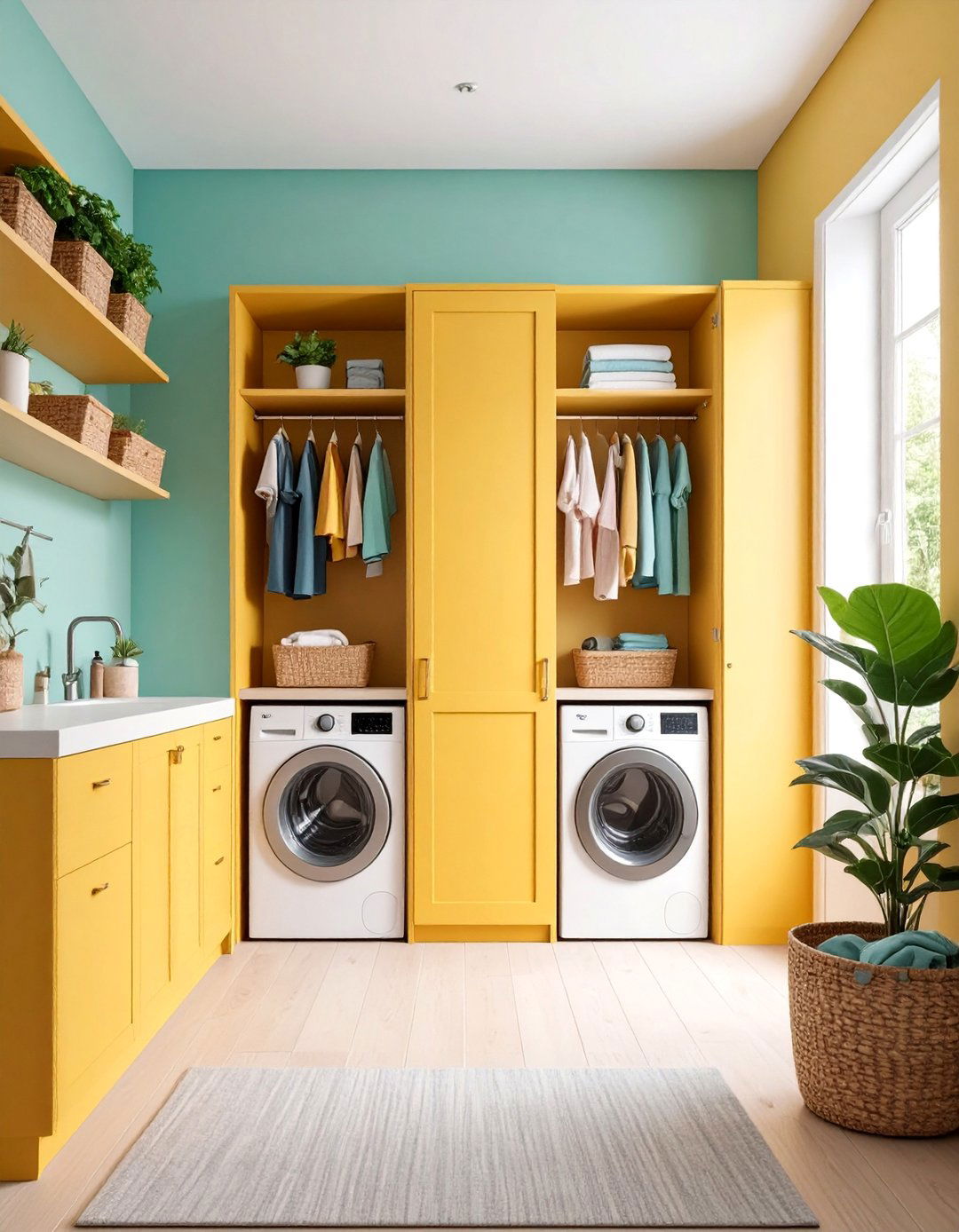 Hidden Behind Door Shelving - 25 Laundry Room Shelving Ideas
