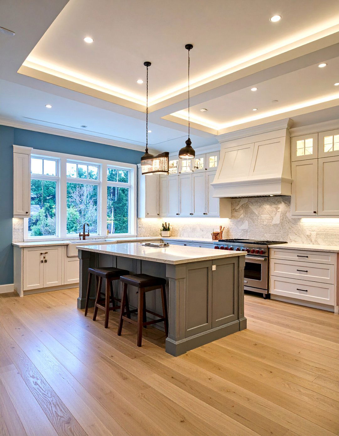 Hidden Crown Molding LED Integration - 25 Cabinet Lighting Ideas